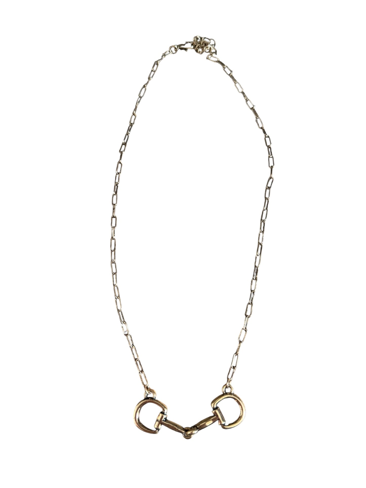Gold Snaffle Bit Necklace