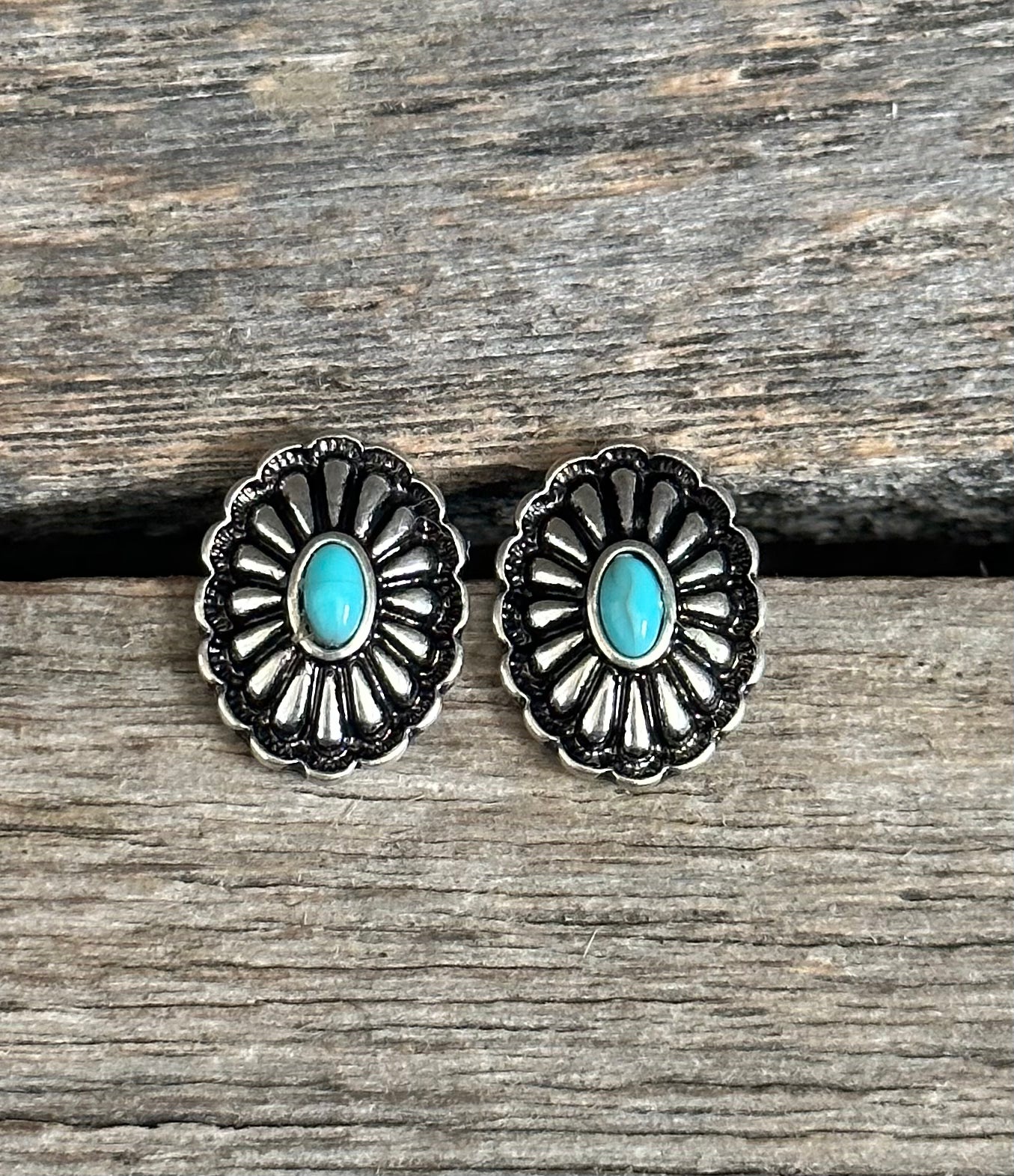 Silver Concho Earrings