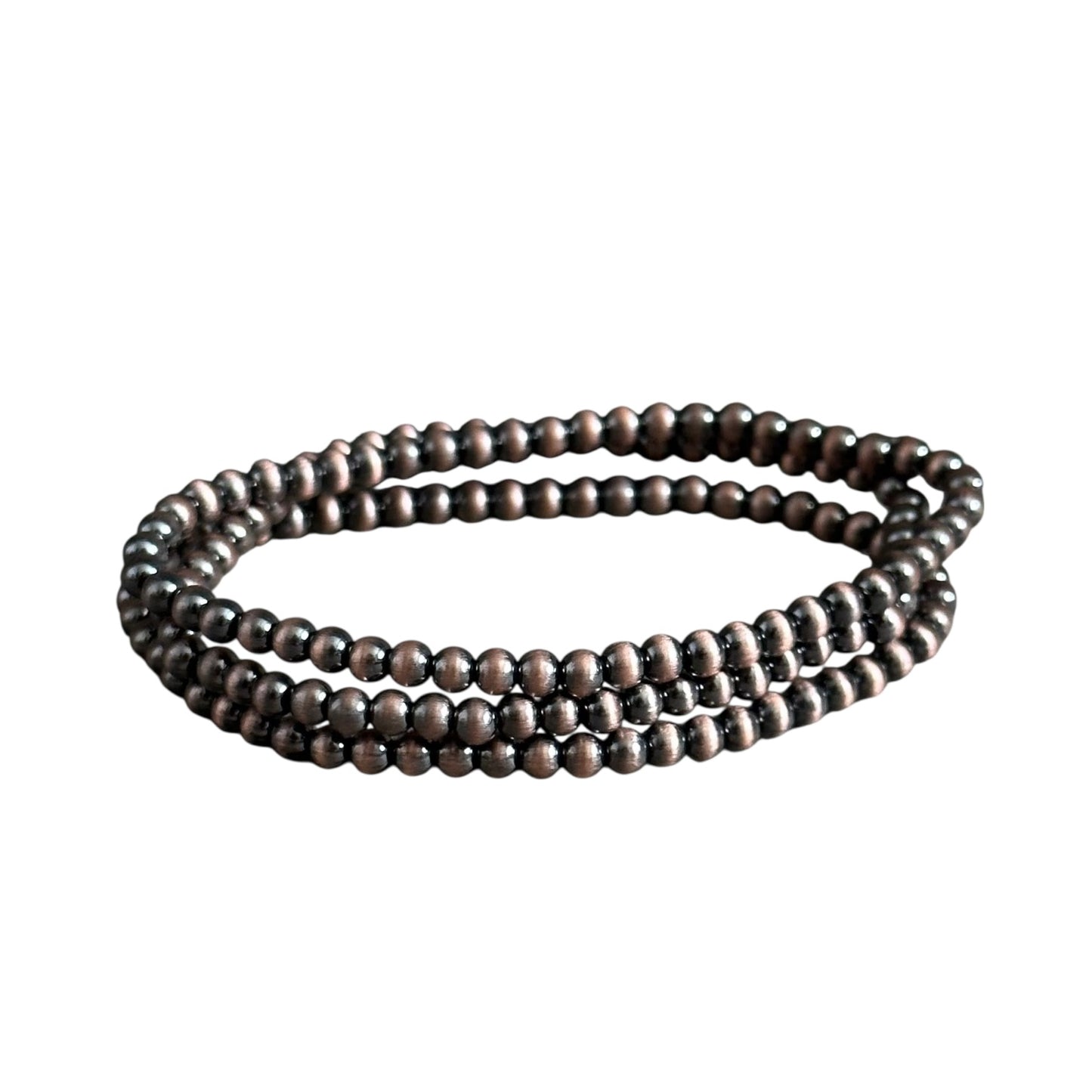 Copper Navajo Pearl Triple Stretch Bracelet