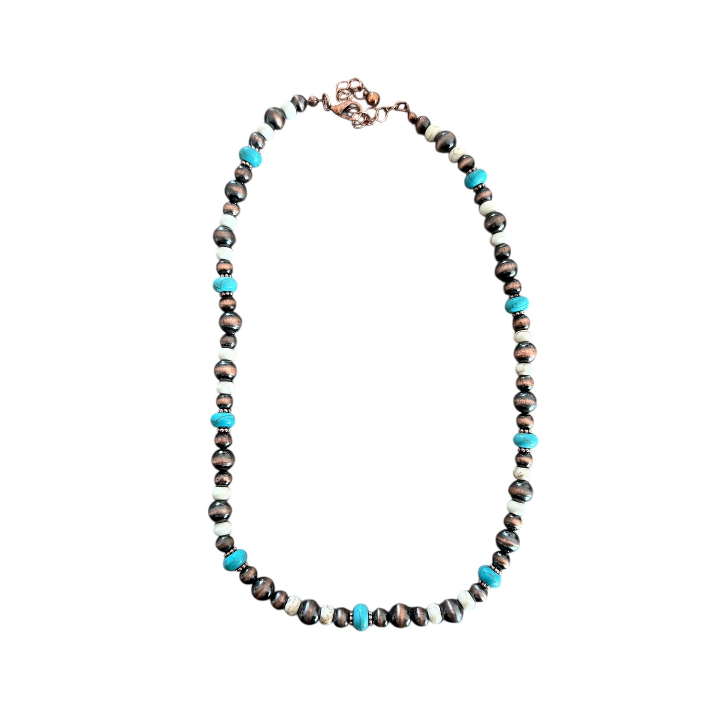 Copper & Turquoise Navajo Pearl Necklace