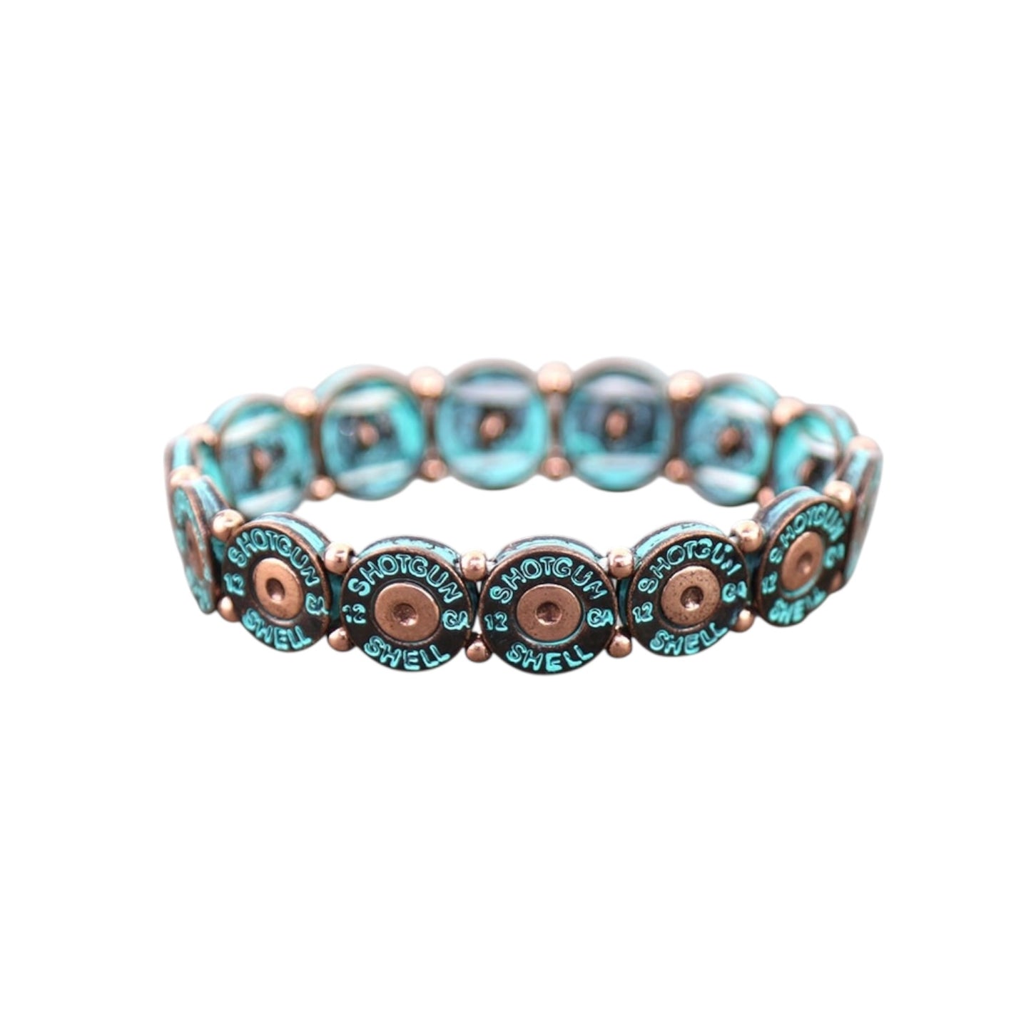 Patina Shotgun Shell Stretch Bracelet