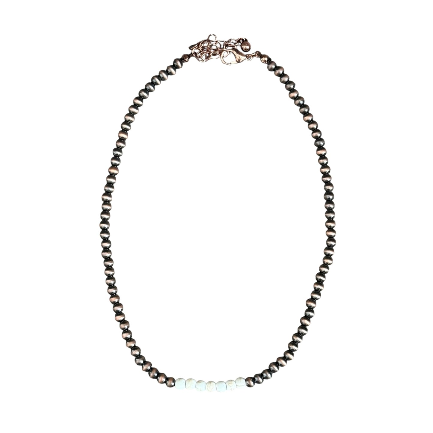 Copper Navajo Pearl Natural Choker Necklace
