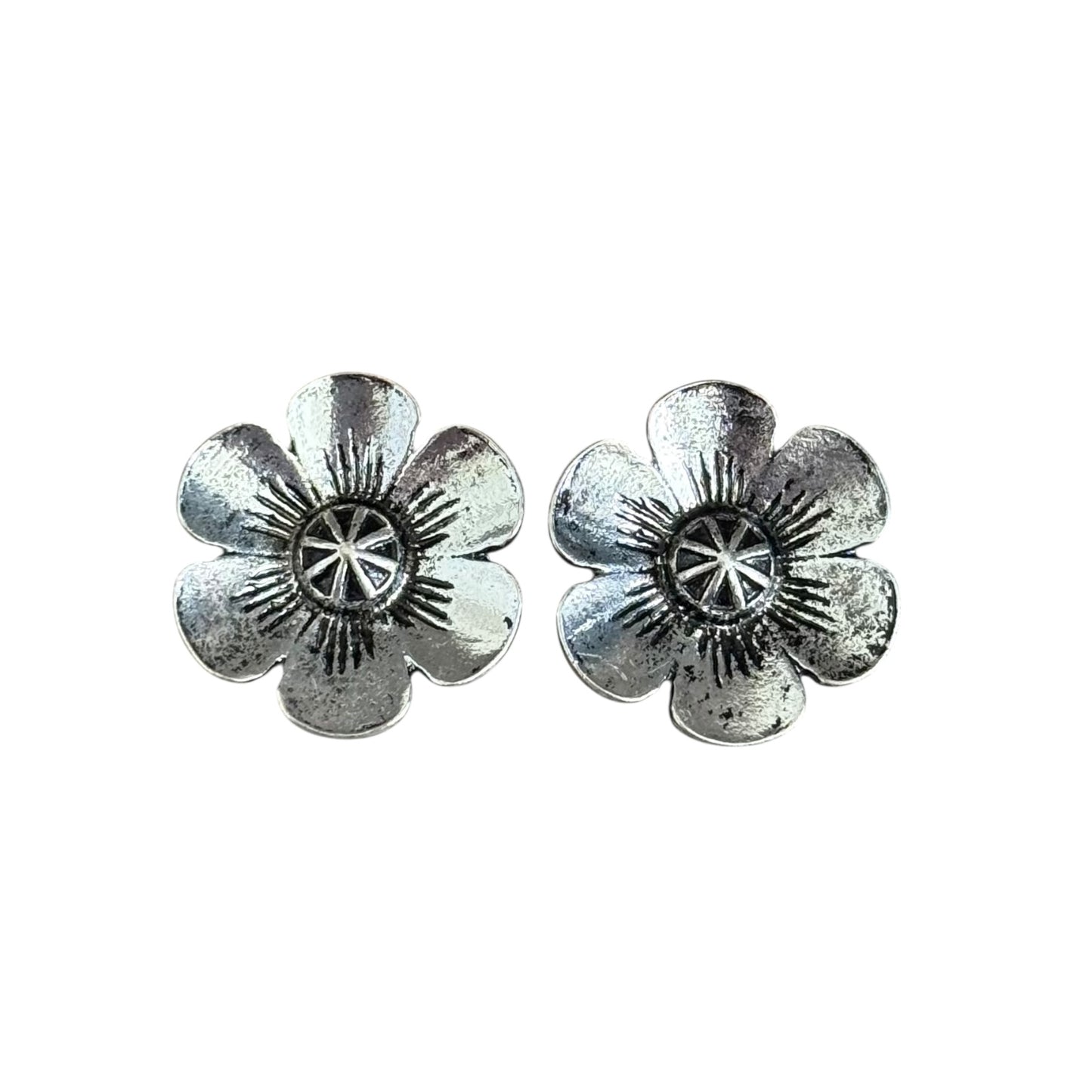 Silver Flower Earrings