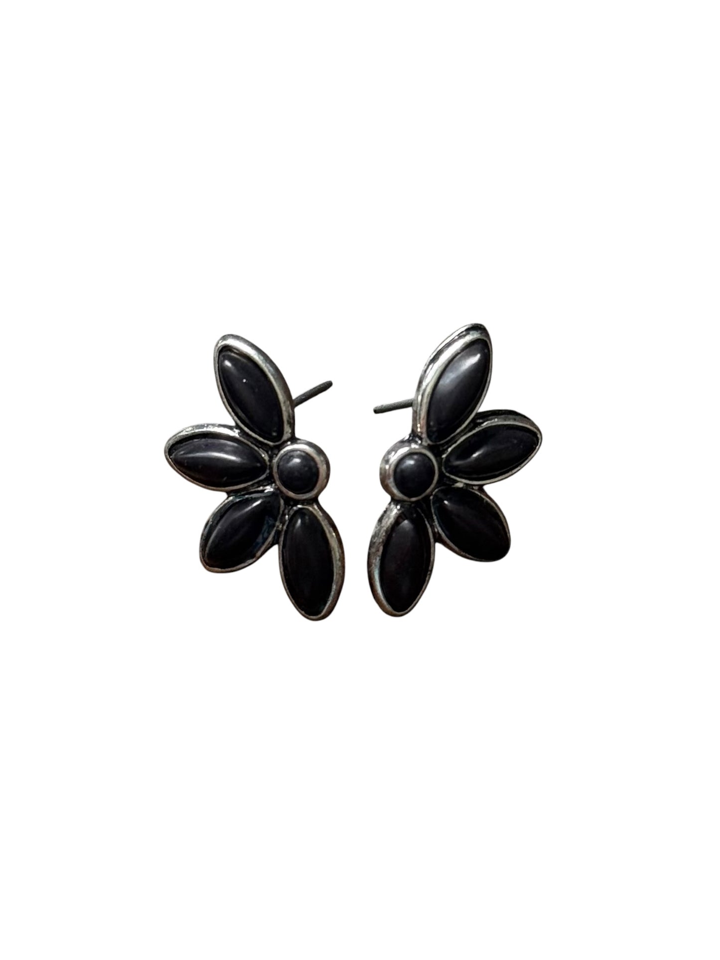 Black Half Cluster Earrings