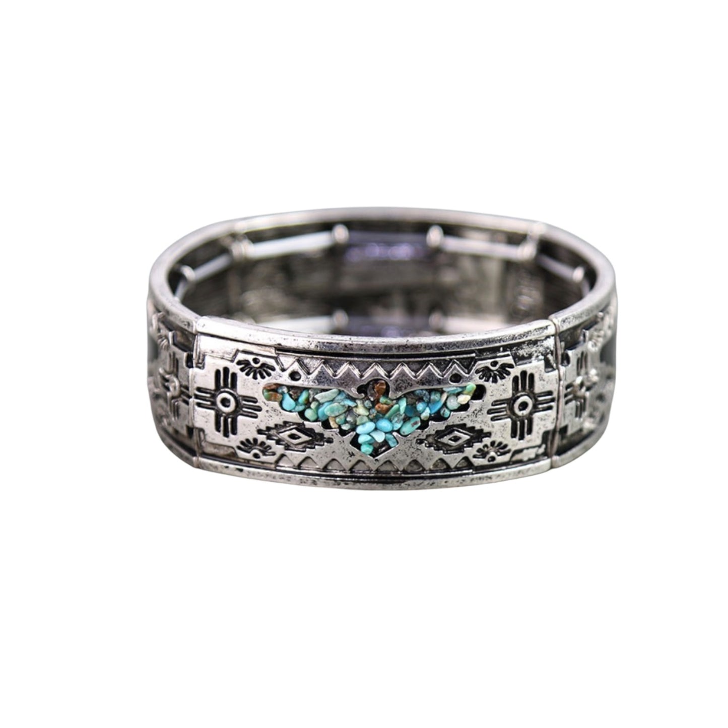 Thunderbird Turquoise Chip Stretch Bracelet