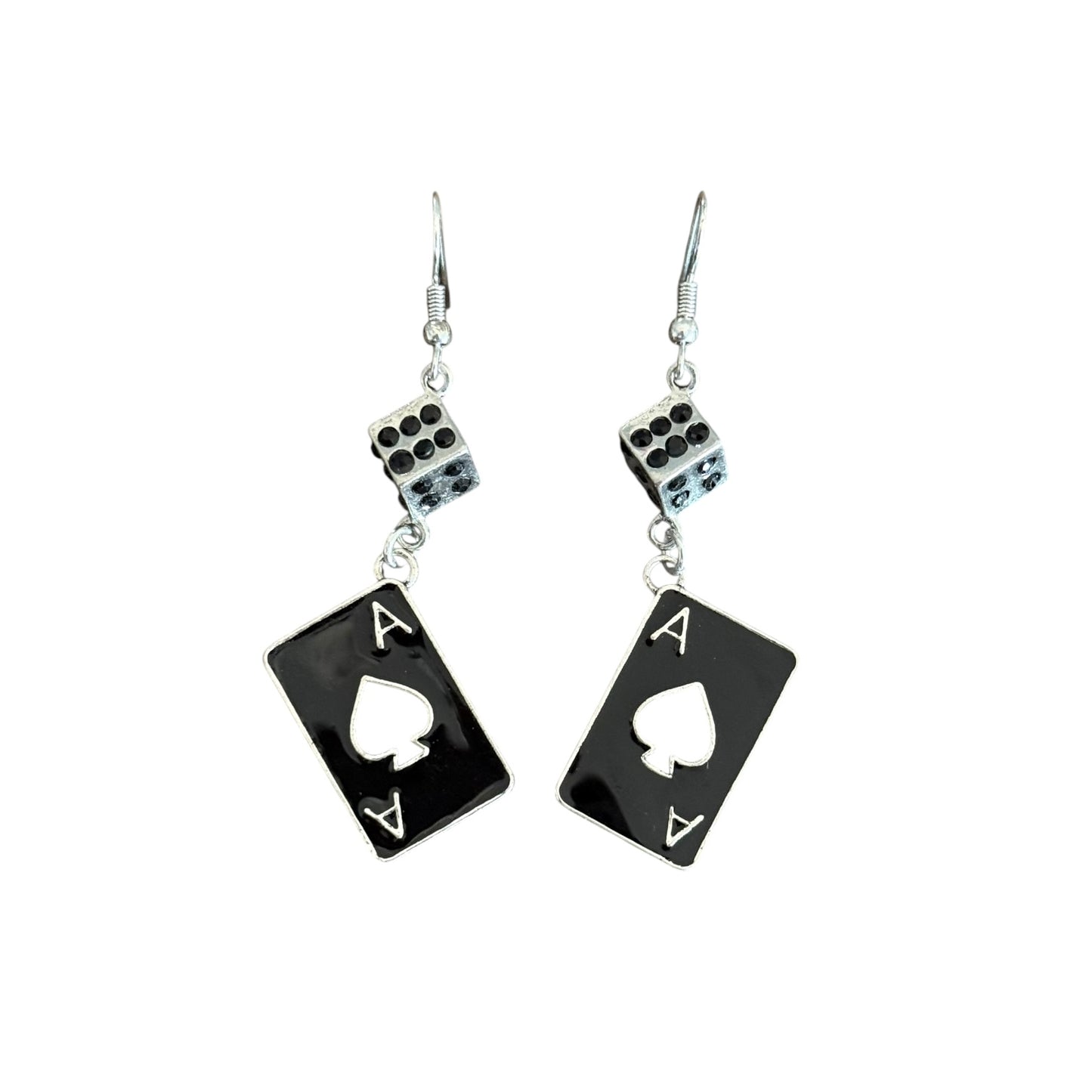 Black Aces Dice Earrings