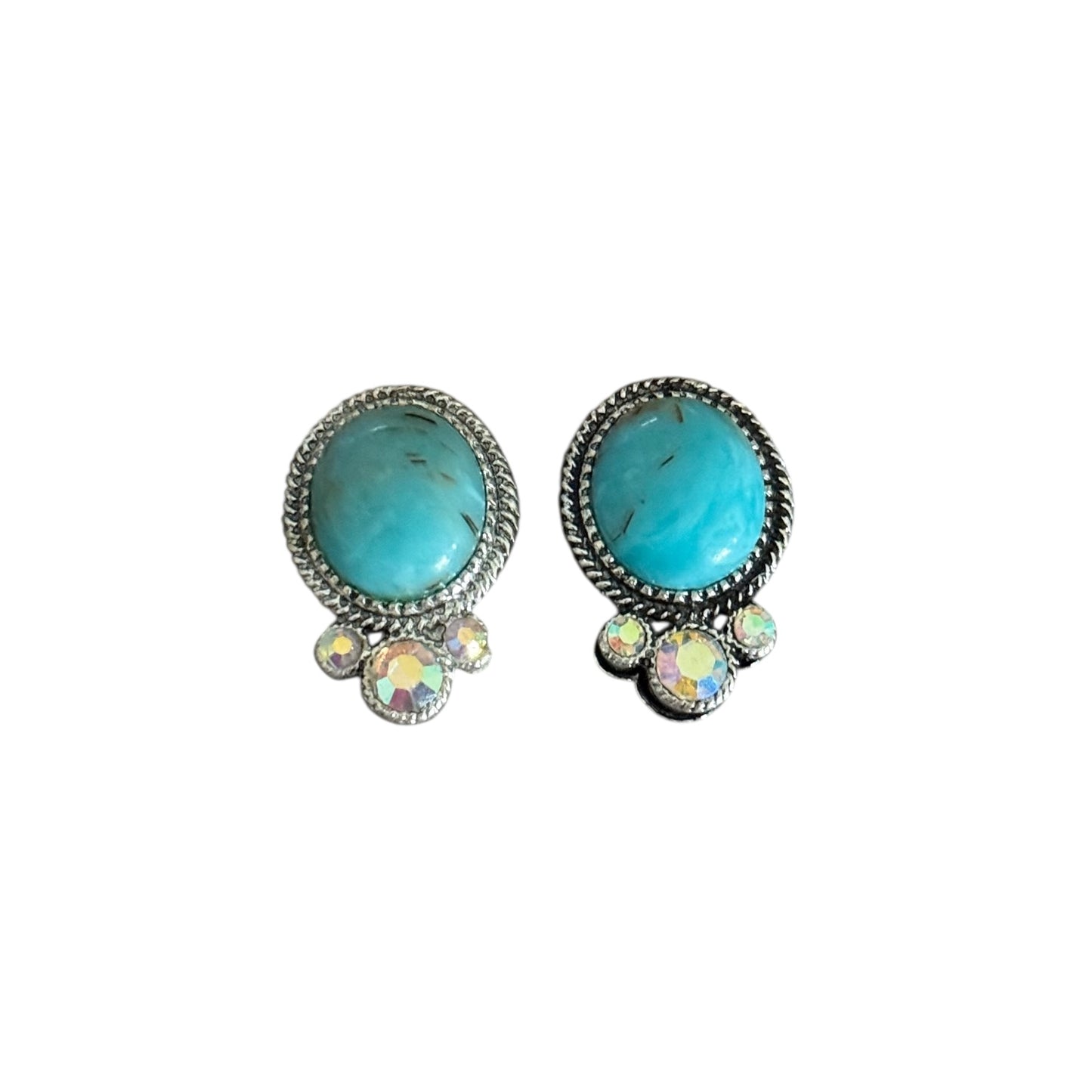 Turquoise Crystal Earrings