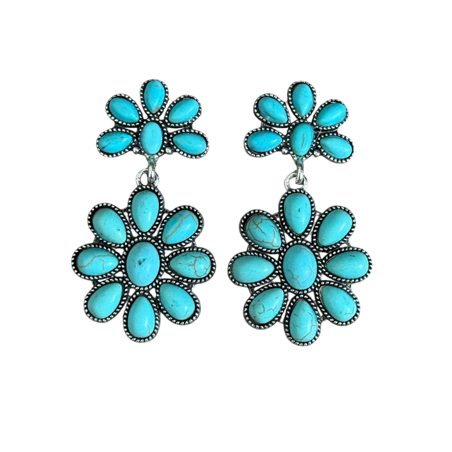 Turquoise Cluster Earrings