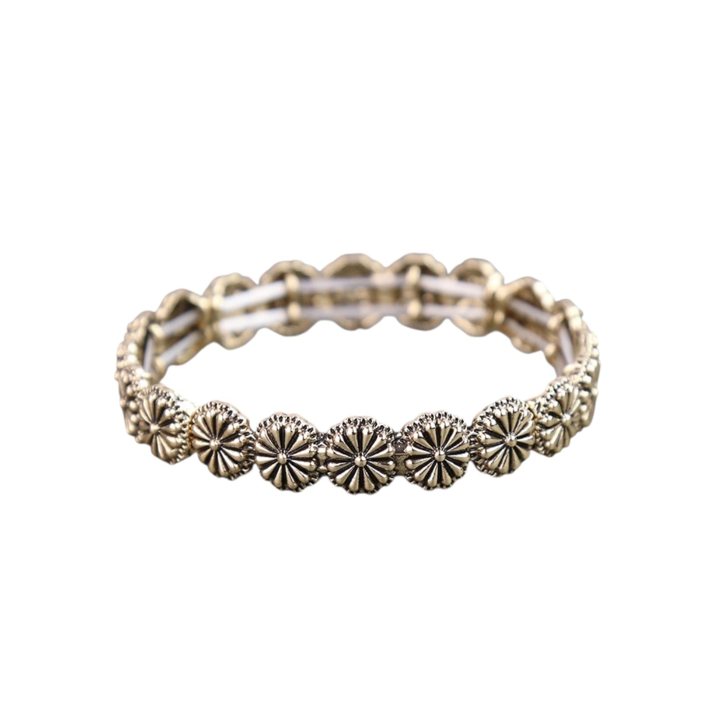 Gold Concho Stretch Bracelet