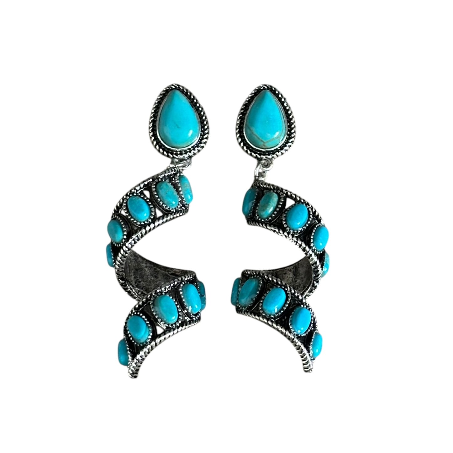 Turquoise Twist Earrings