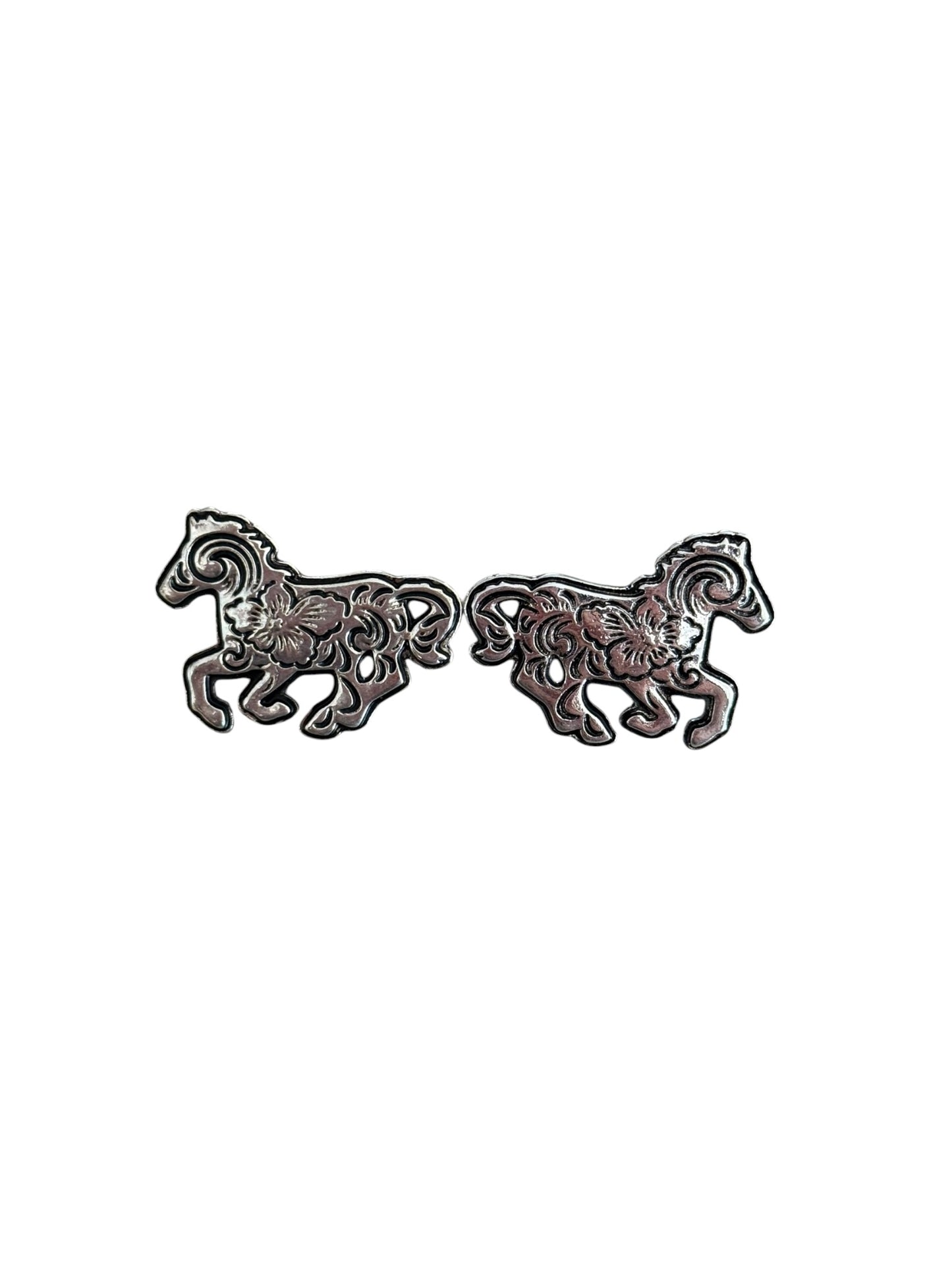 Tooled Horse Earrings