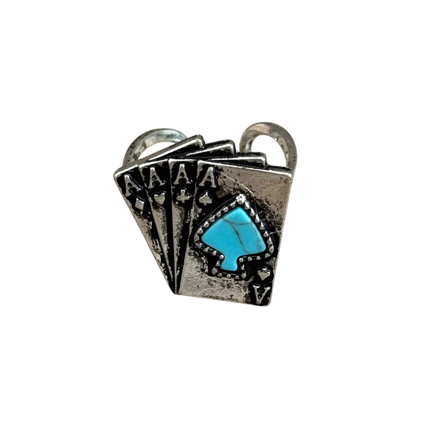 Turquoise Aces Cuff Ring