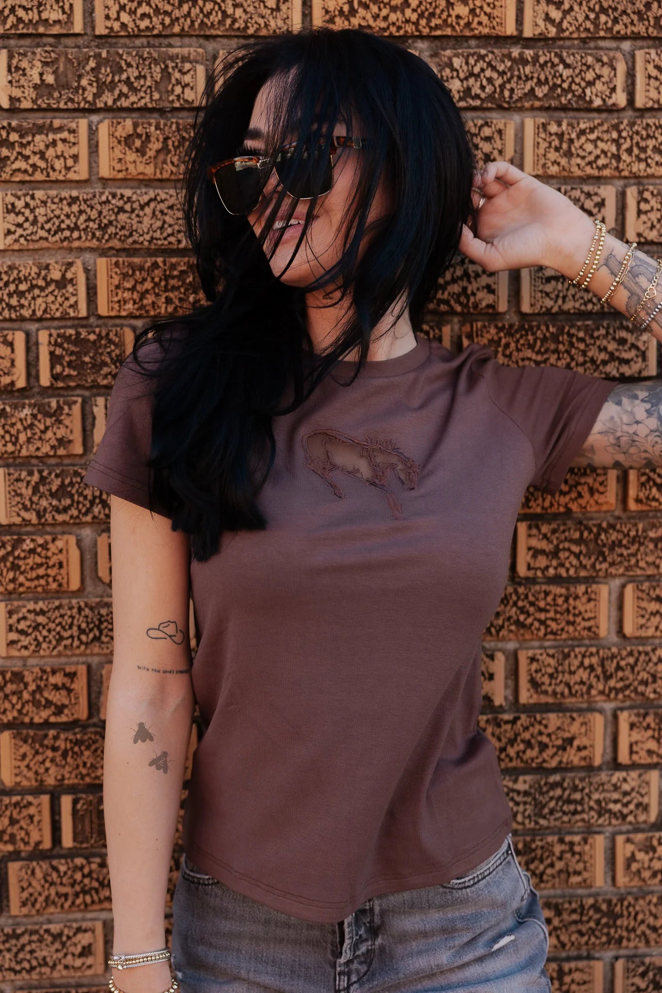 Chocolate Bucking Horse T-Shirt