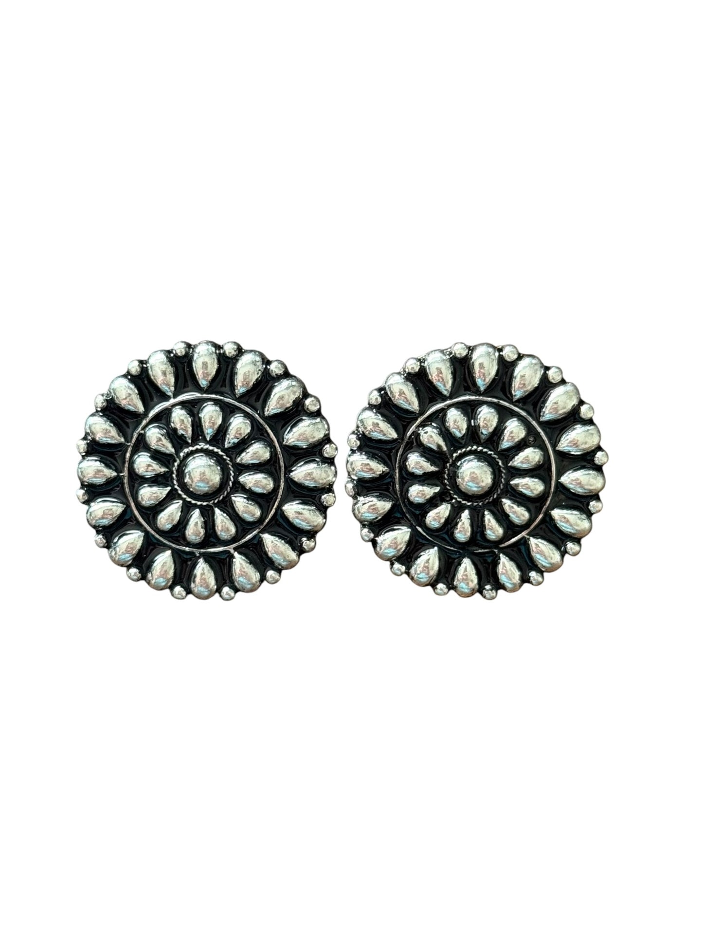 Silver Bubble Cluster Earrings