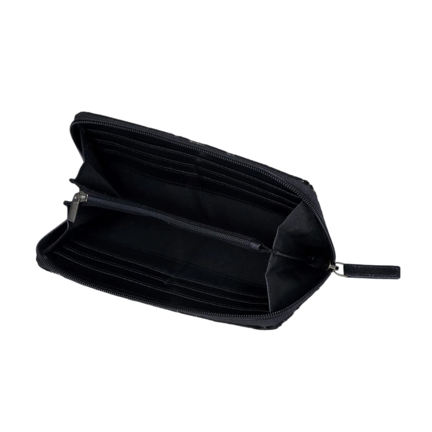Black Gold Acid Wash Cowhide Wallet