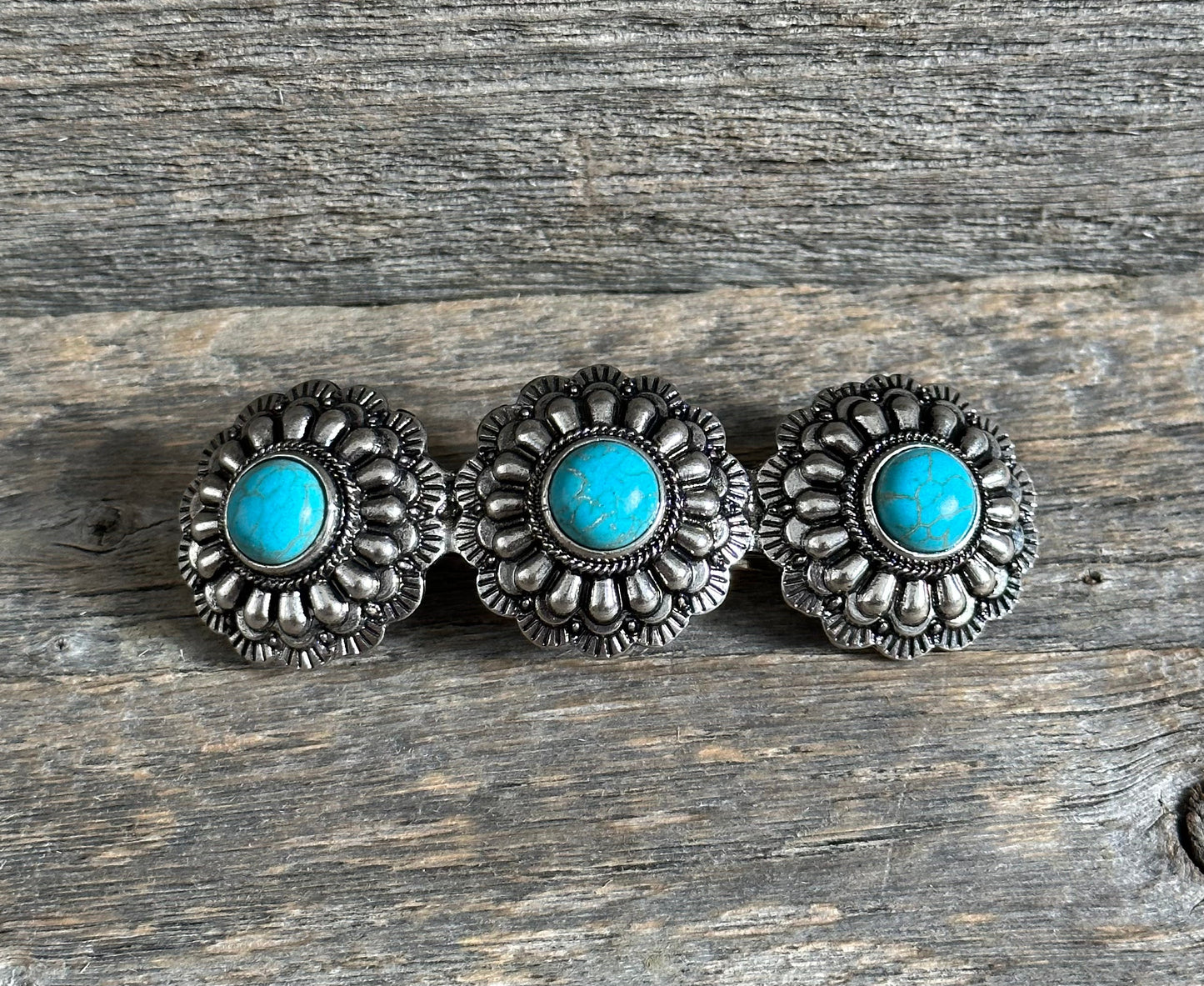 Triple Concho Hair Barrette