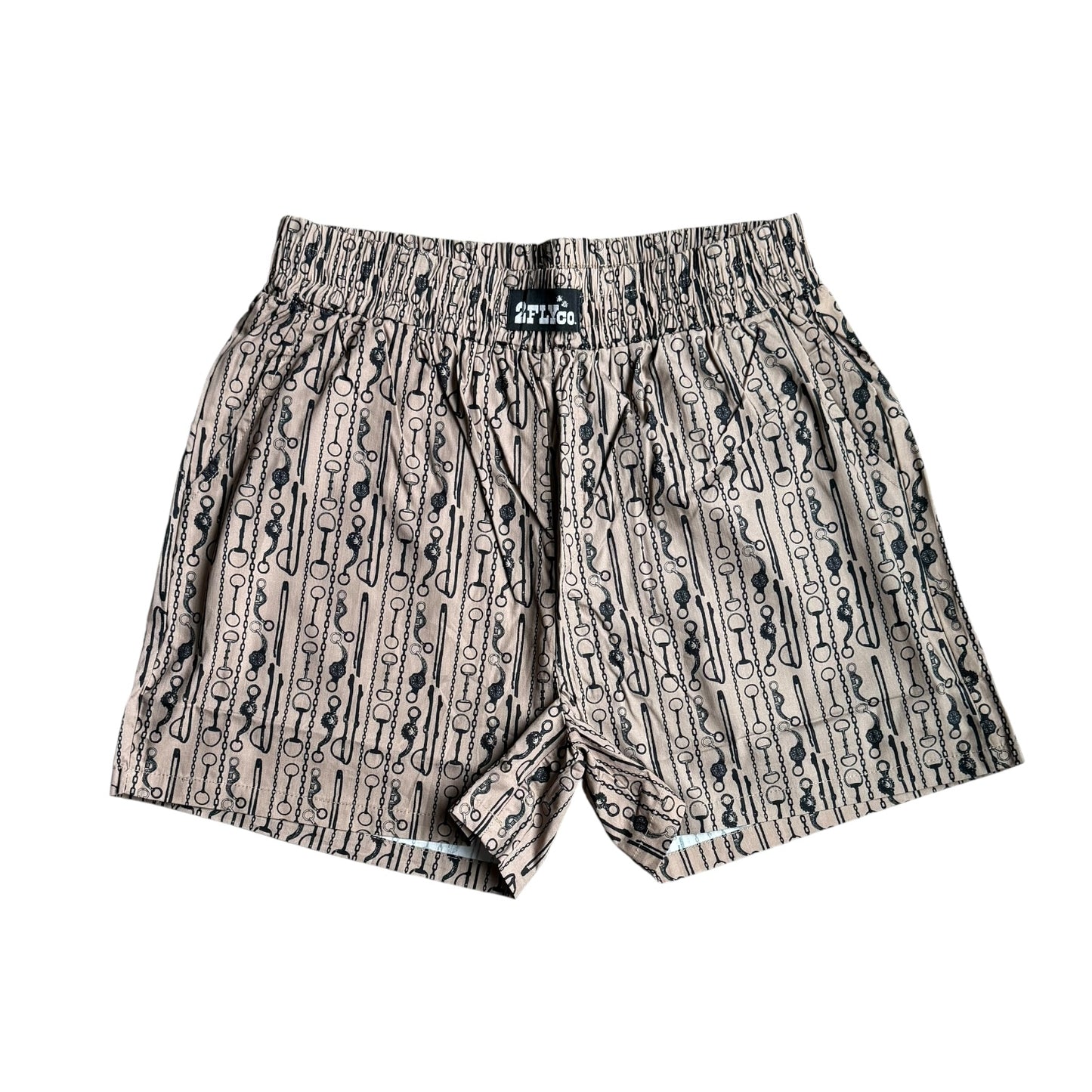 Western Bit Print Shorts