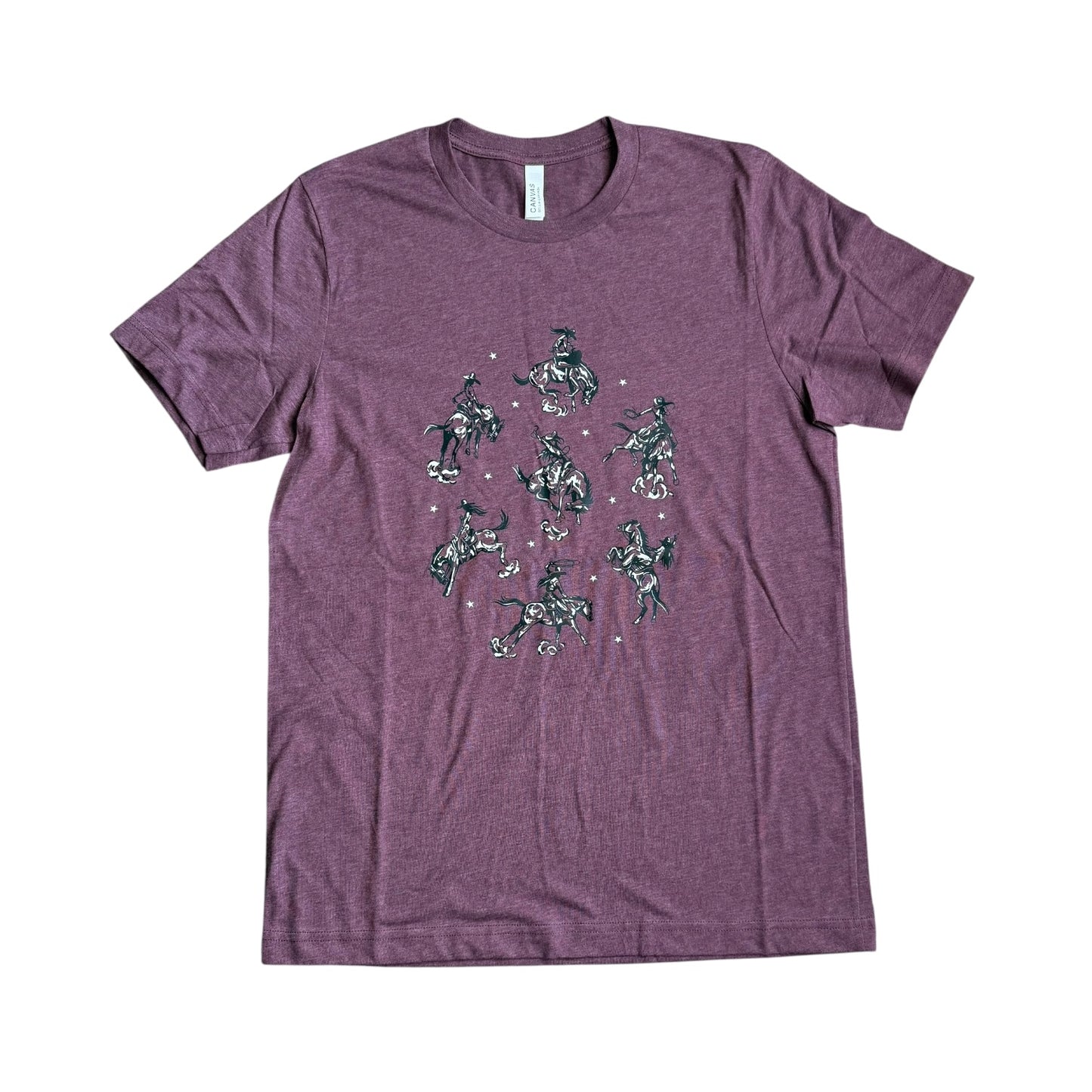 Cowgirl Broncs Heather Maroon T-Shirt