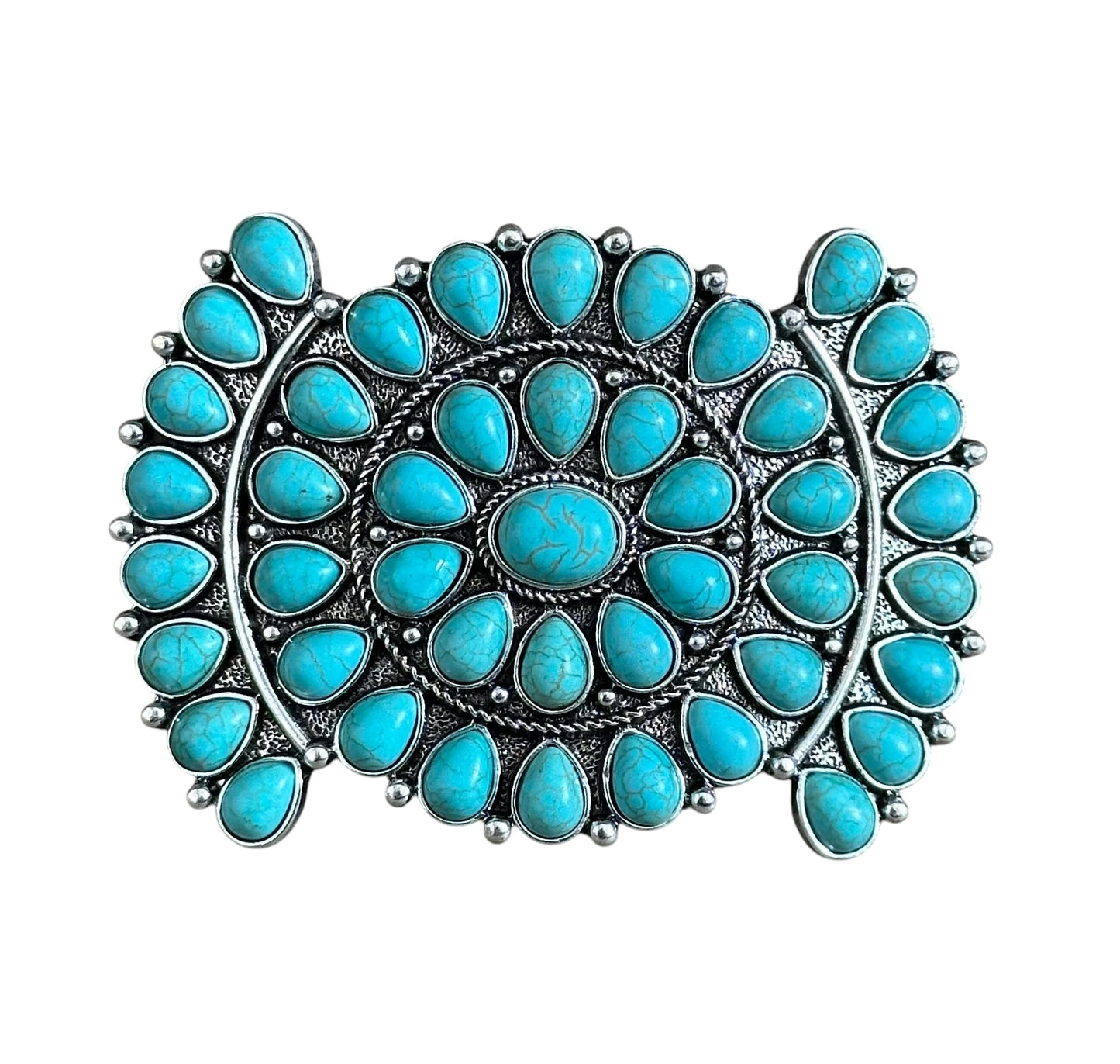 Turquoise Cluster Hair Barrette