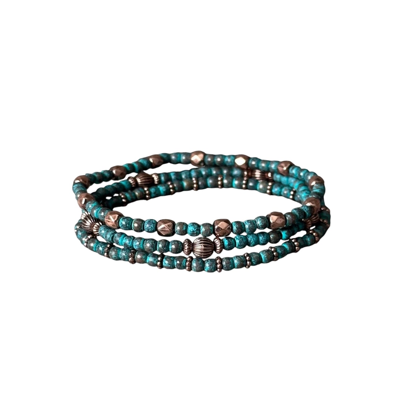 Patina & Copper Triple Bracelet