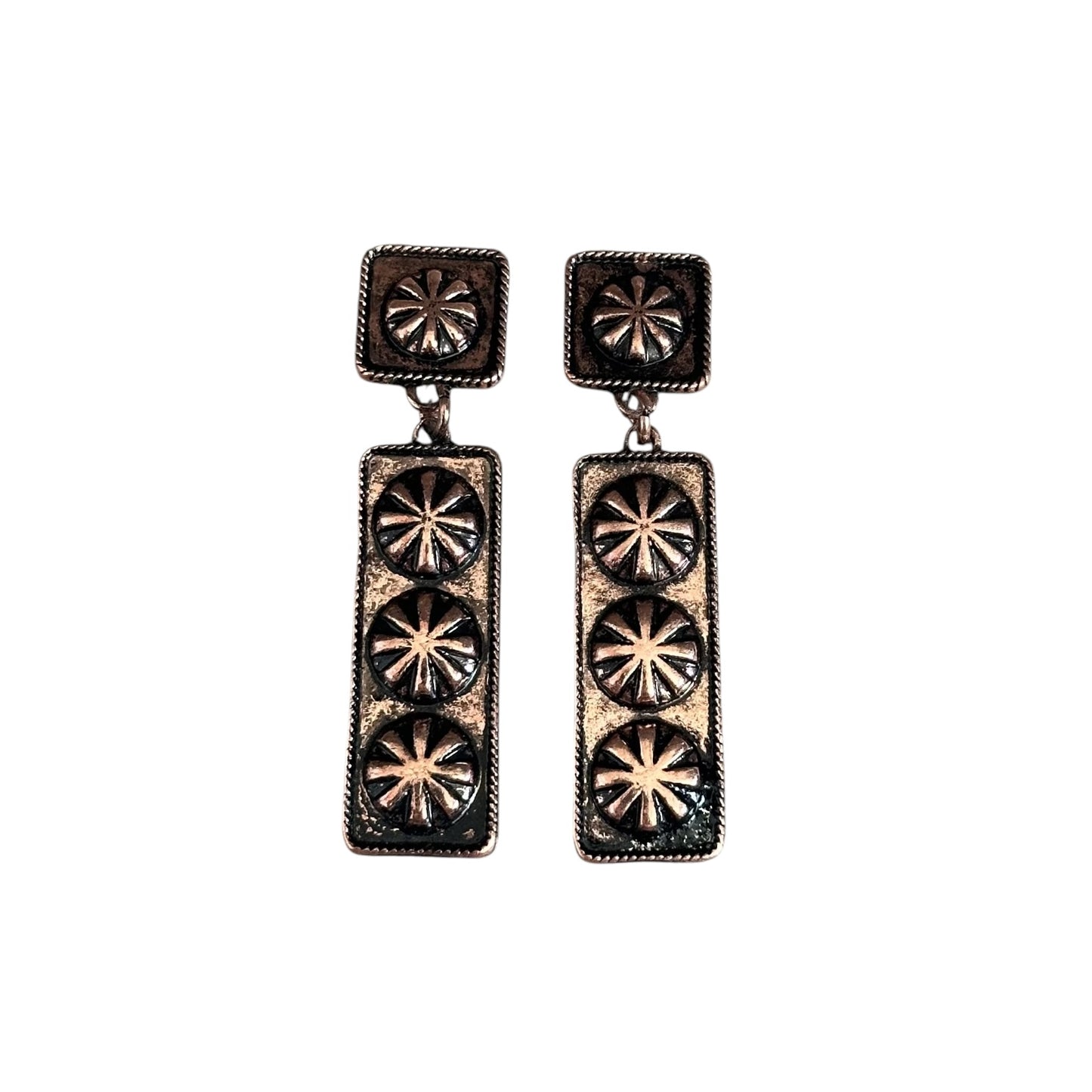 Copper Bar Earrings