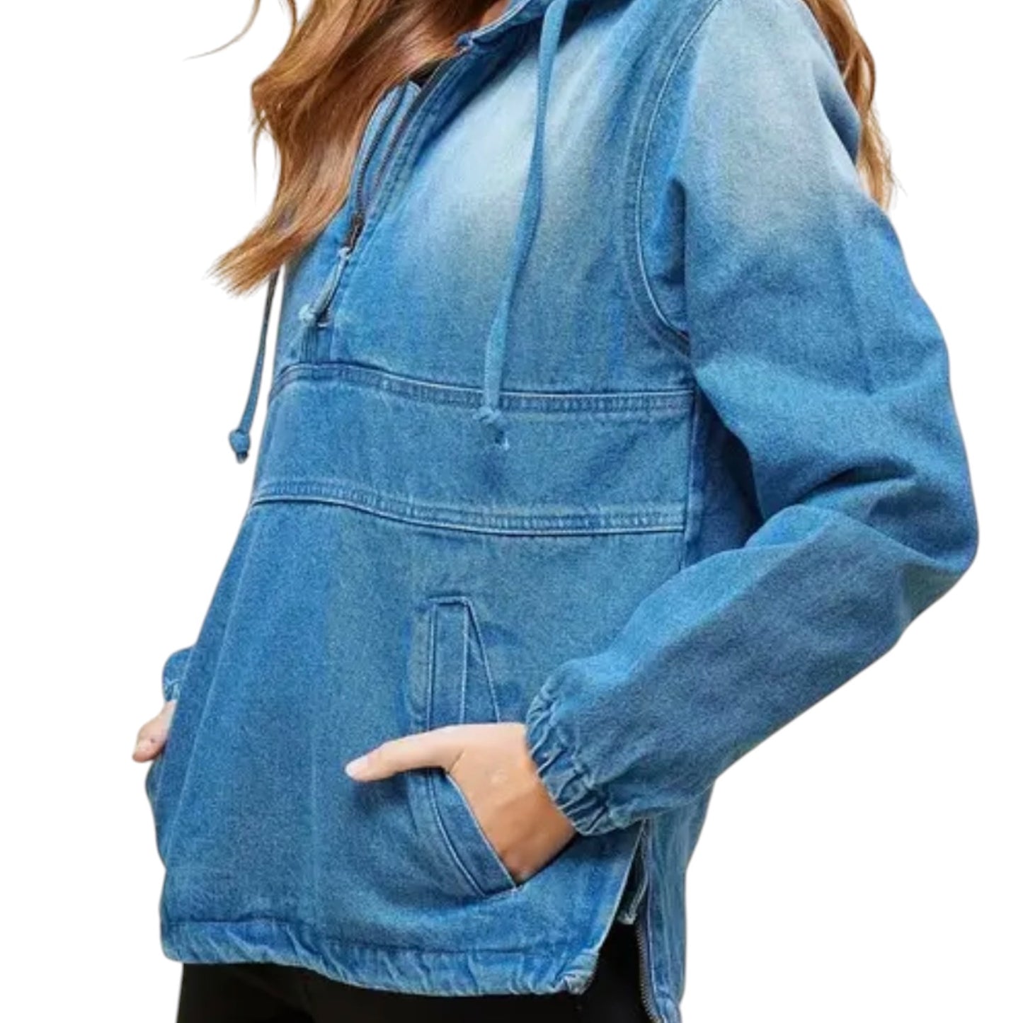 Dark Wash Denim Pullover