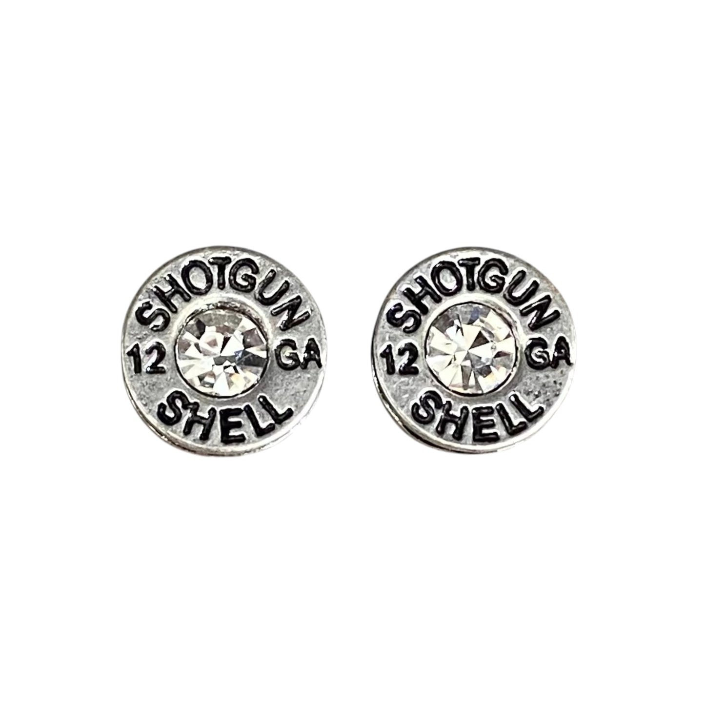 Silver Shotgun Shell Earrings