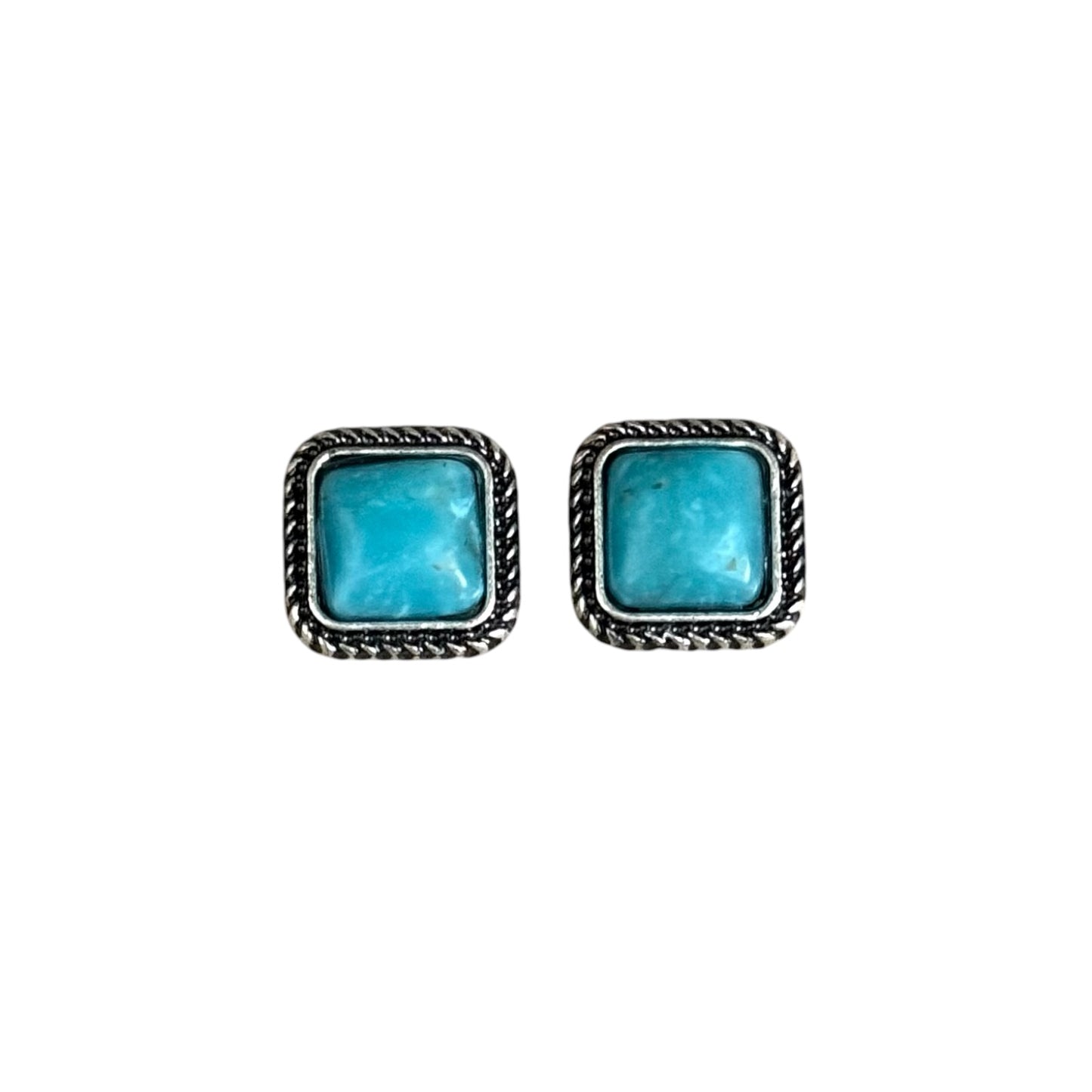 Turquoise Square Earrings