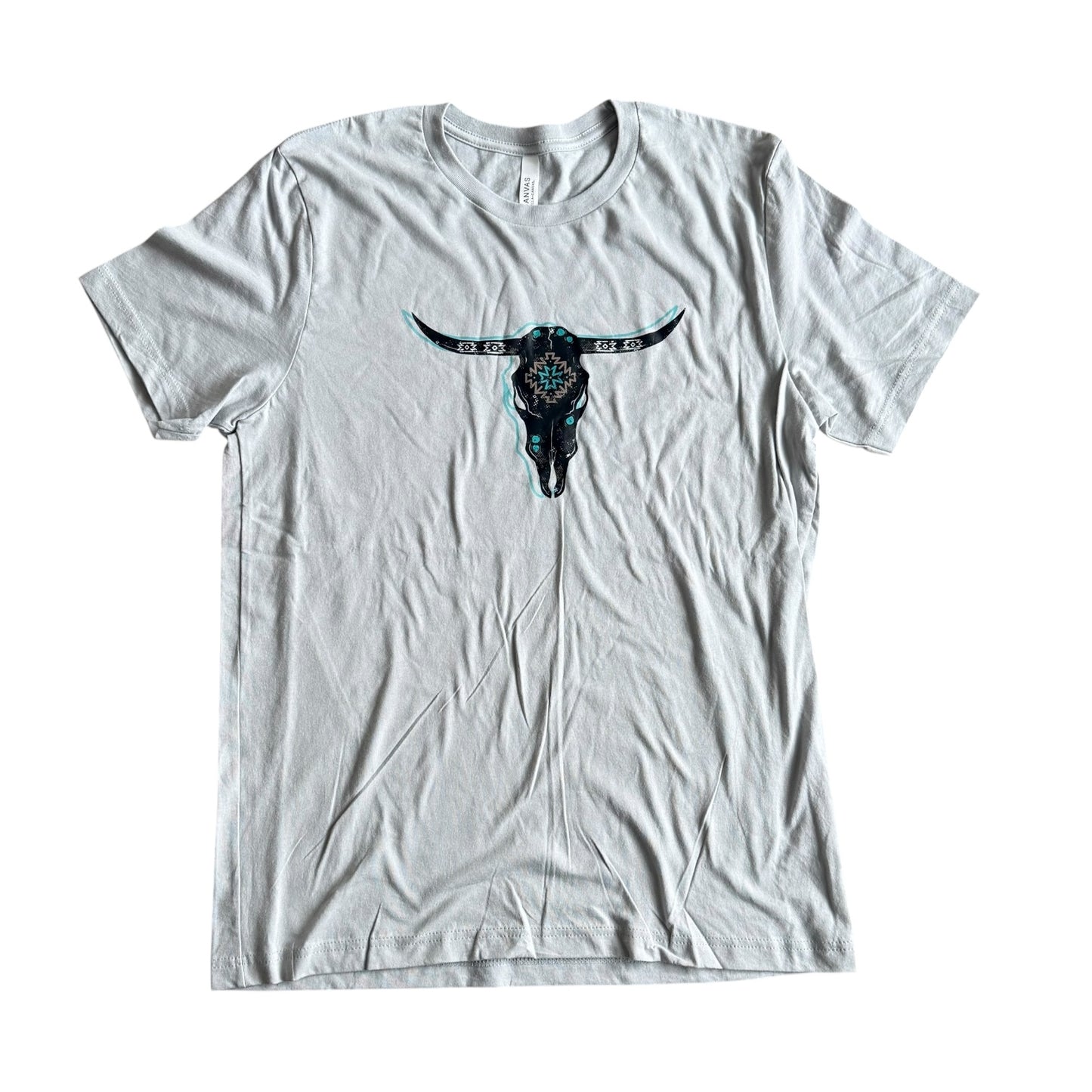 Silver Aztec Longhorn T-Shirt