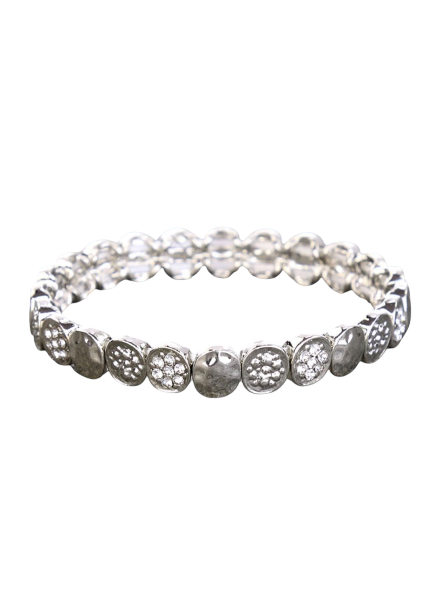 Silver Crystal Stretch Bracelet