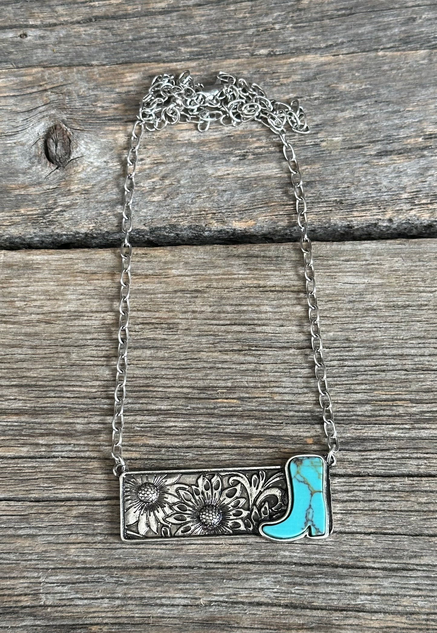 Cowboy Boot Bar Necklace