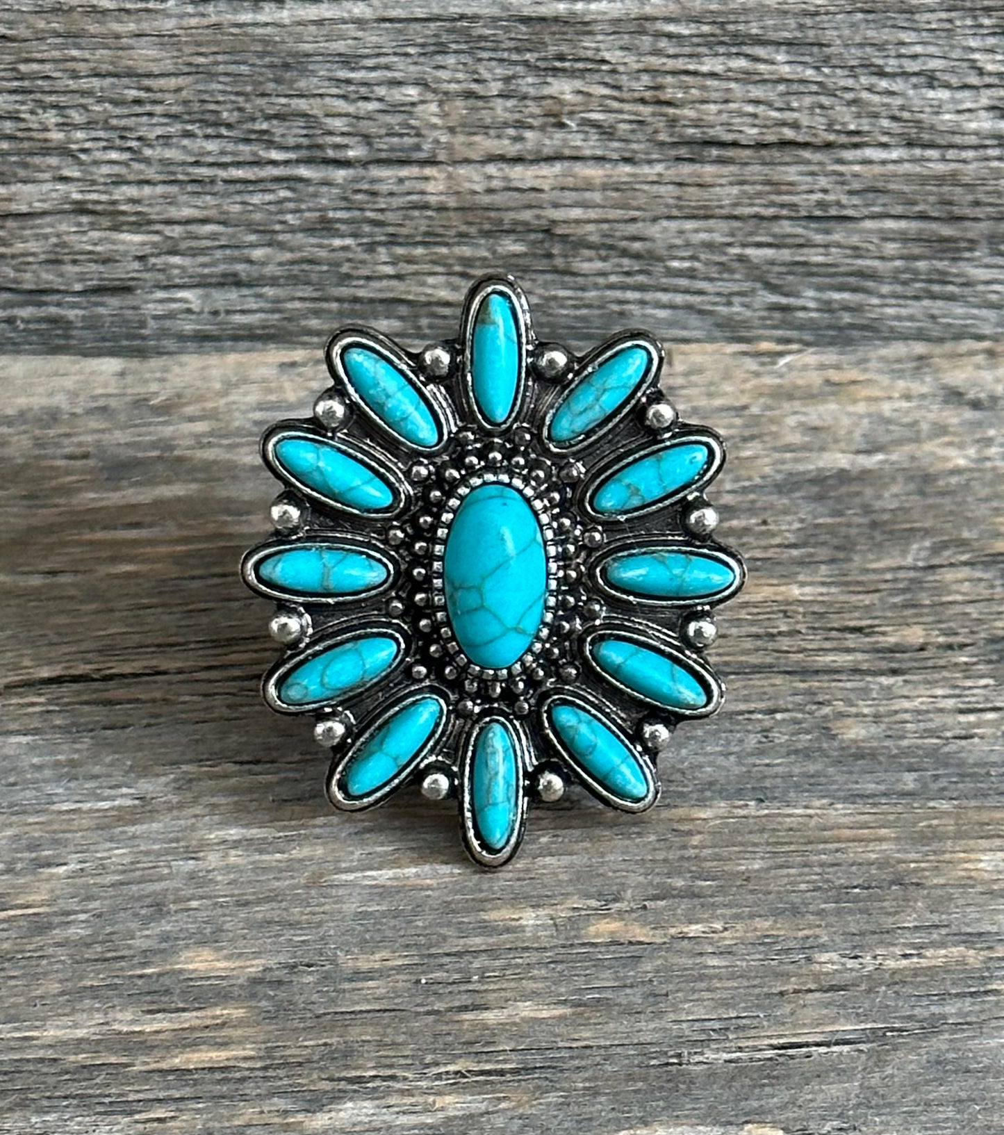 Turquoise Cluster Ring