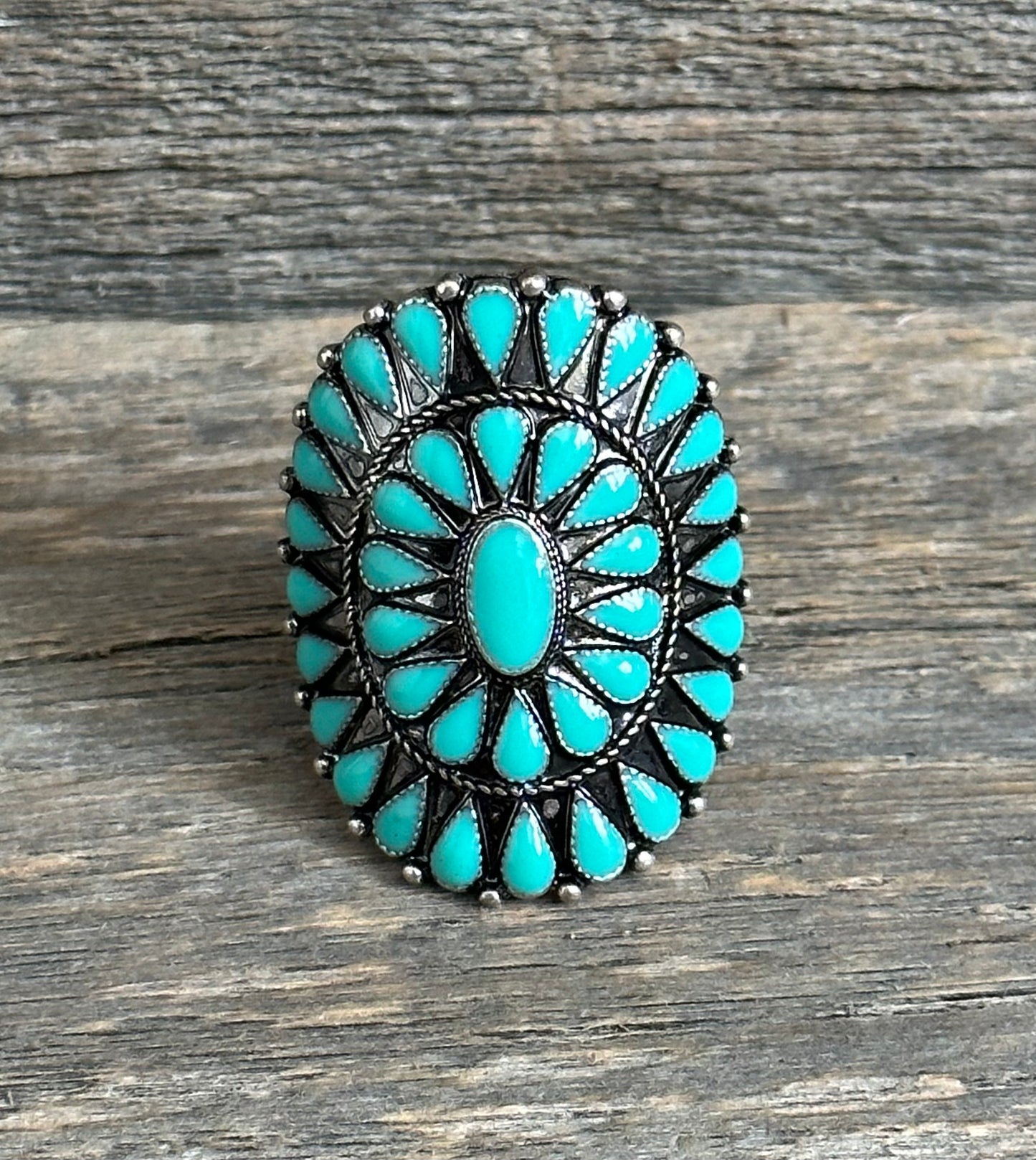 Turquoise Cluster Ring