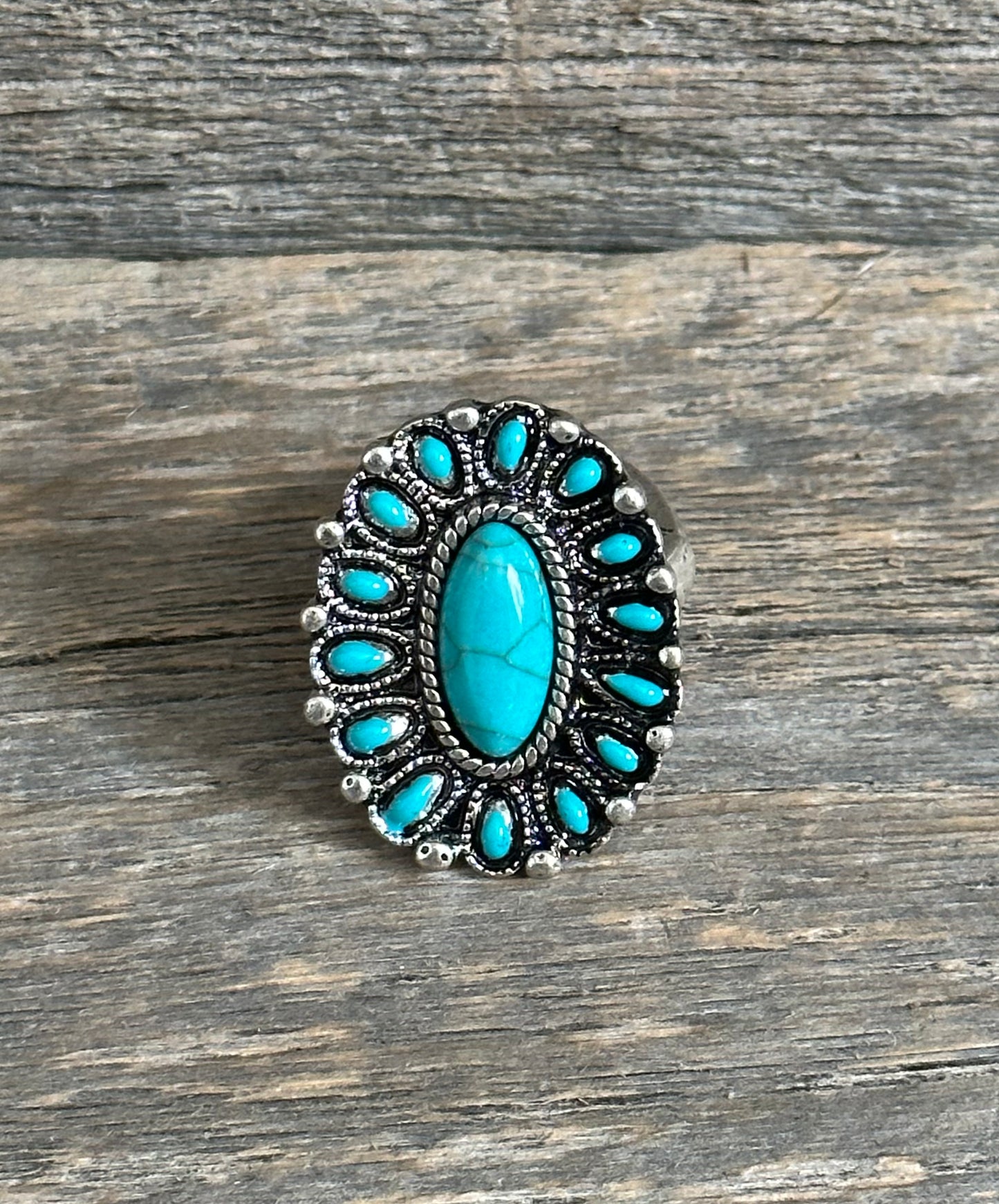 Turquoise Cluster Ring