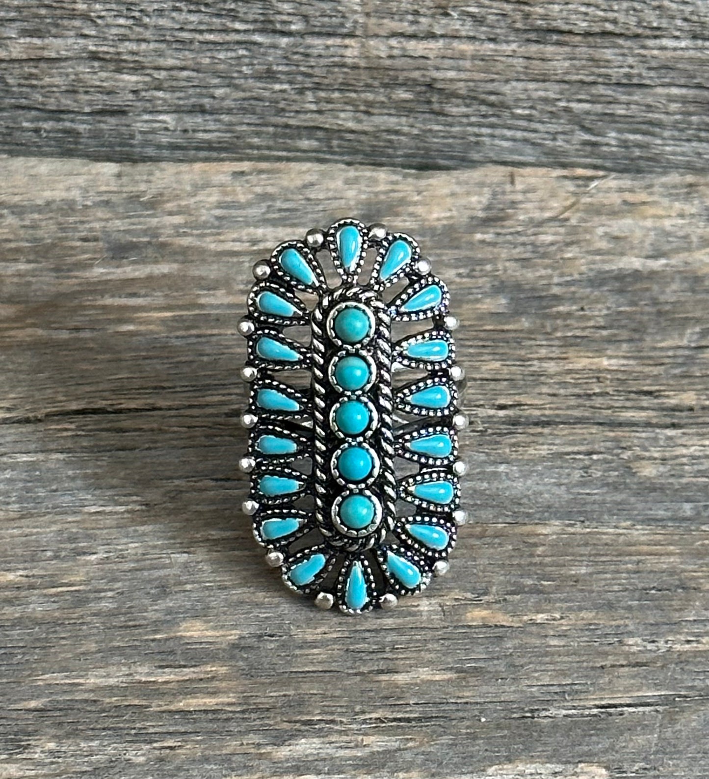 Turquoise Cluster Ring