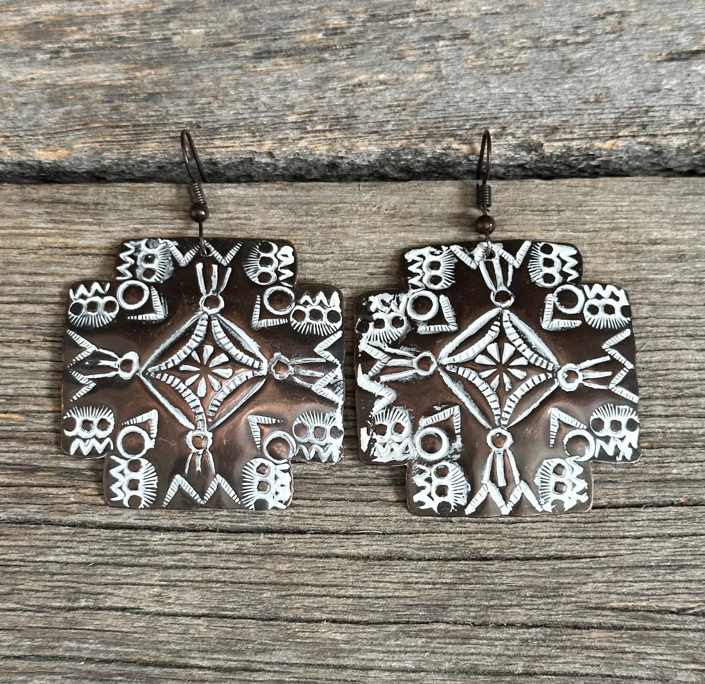Bronze Concho Earrings