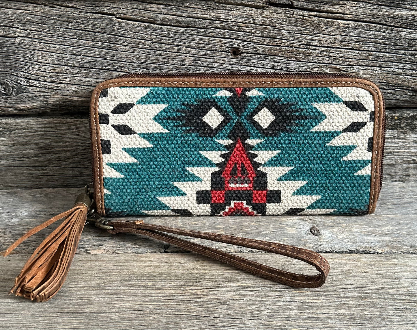Turquoise Aztec Wallet