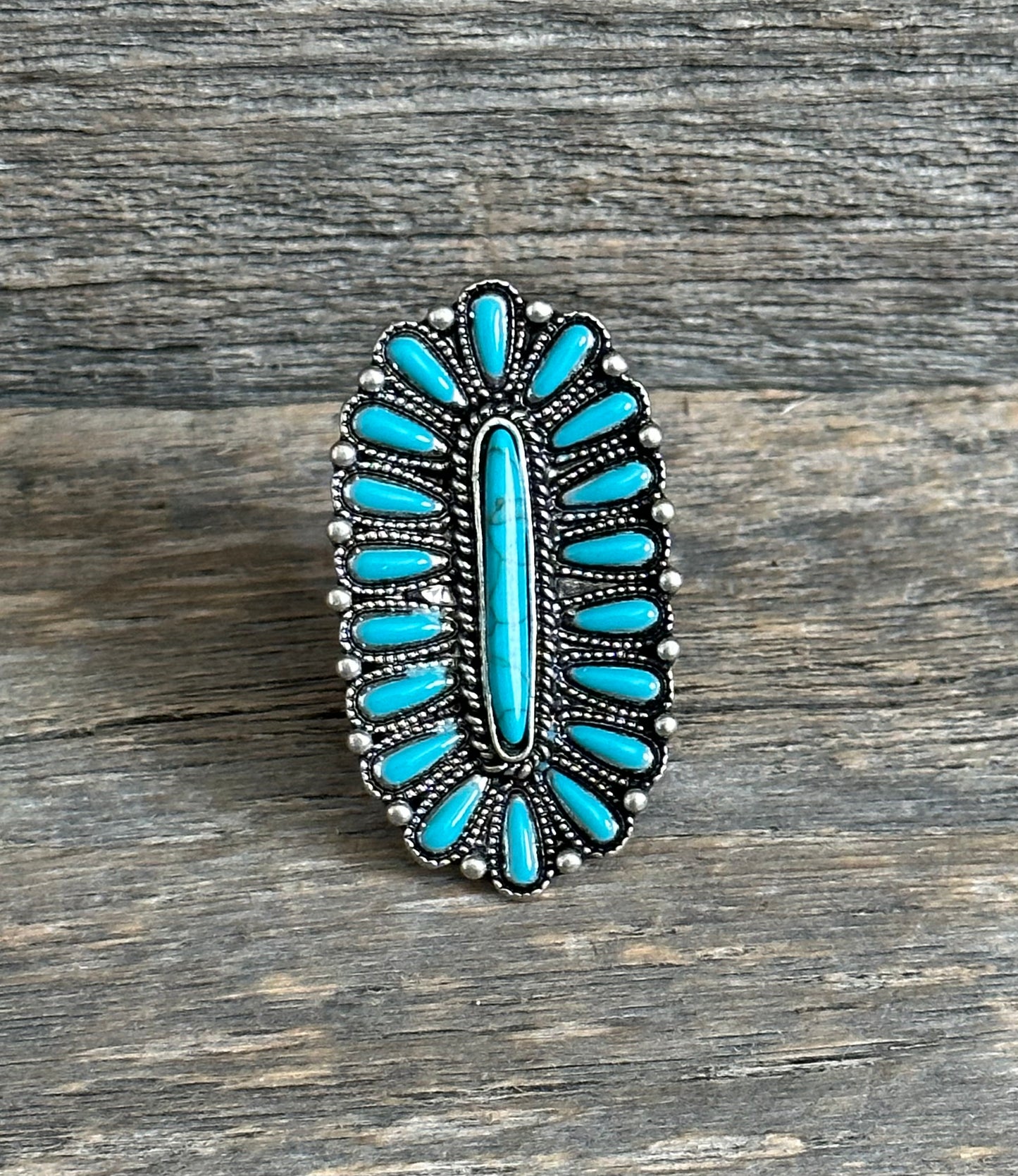 Turquoise Cluster Ring