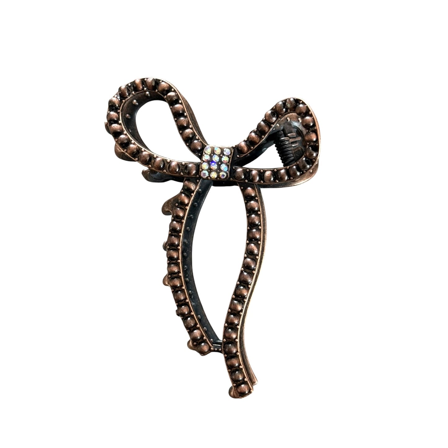 Copper Navajo Pearl Bow Claw Clip