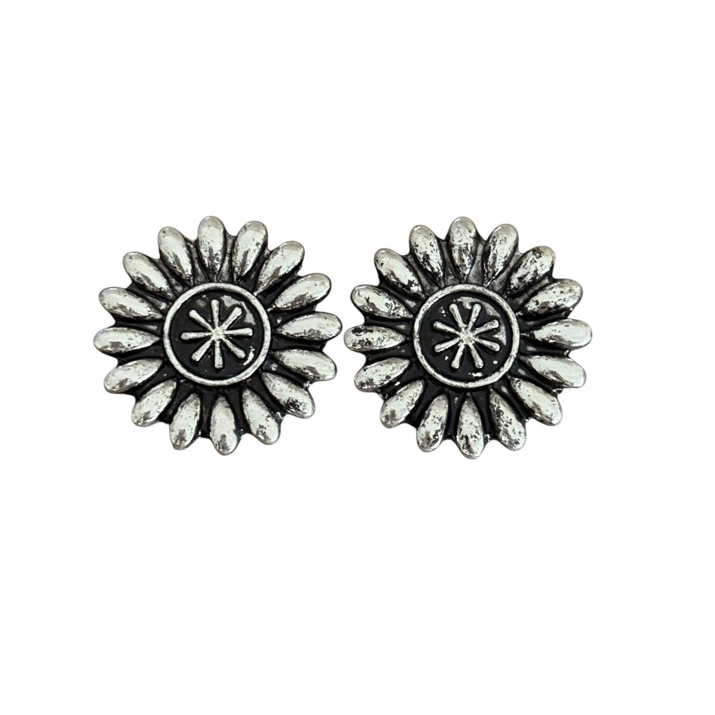 Silver Cluster Earrings