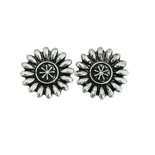 Silver Cluster Earrings