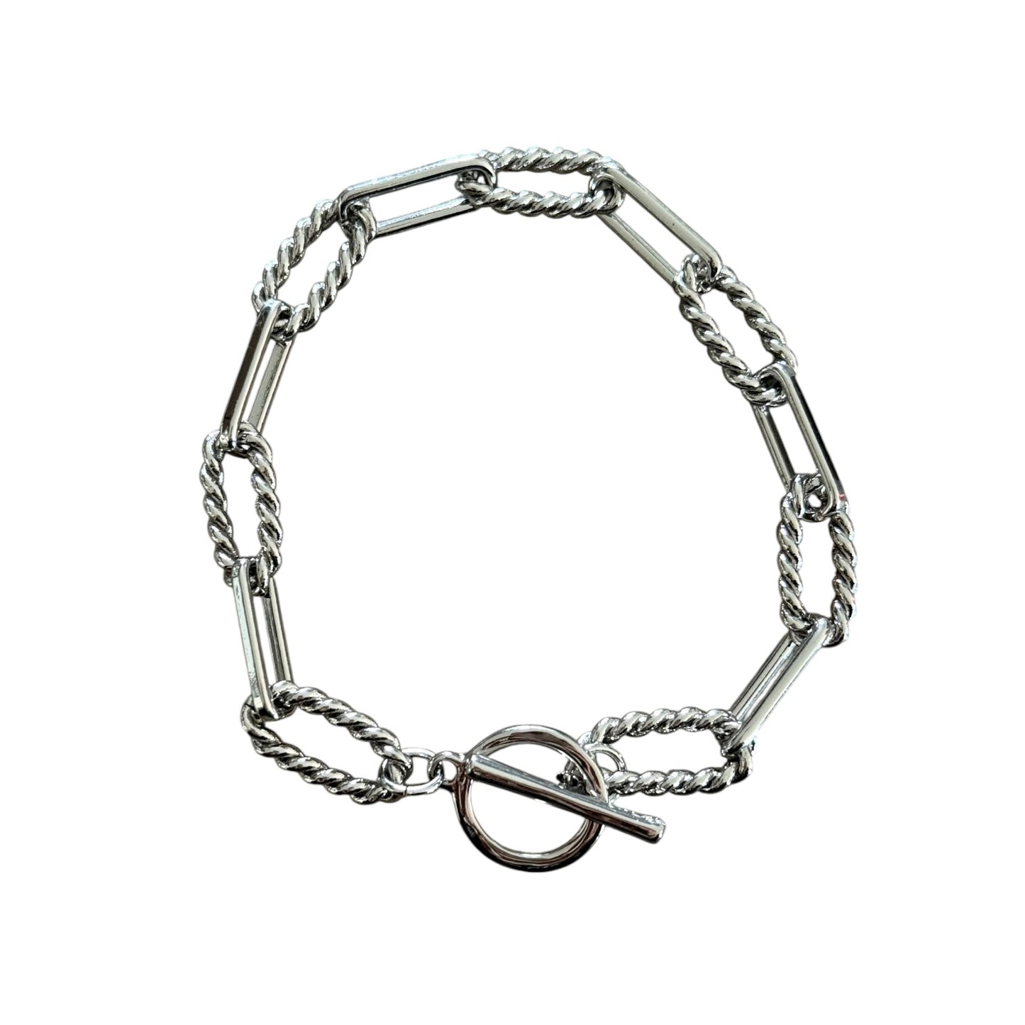Paperclip Rope Toggle Bracelet