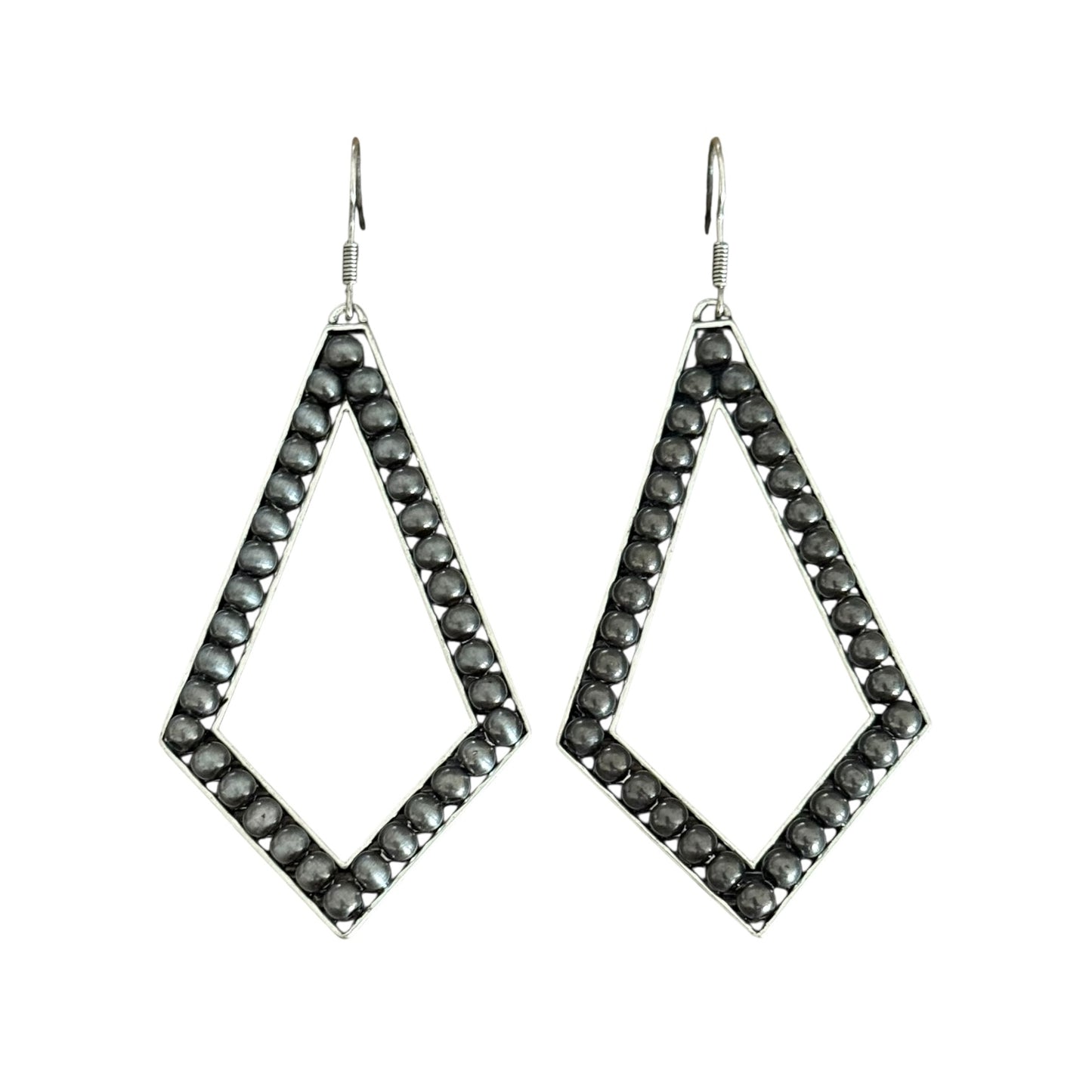 Gunmetal Navajo Pearl Earrings