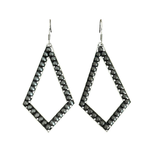 Gunmetal Navajo Pearl Earrings