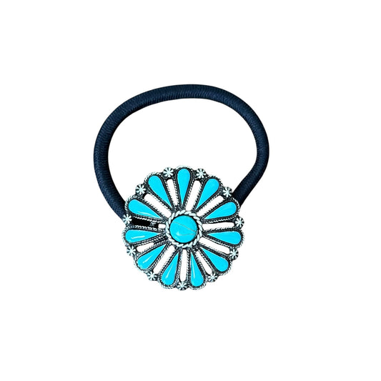 Turquoise Concho Hair Tie