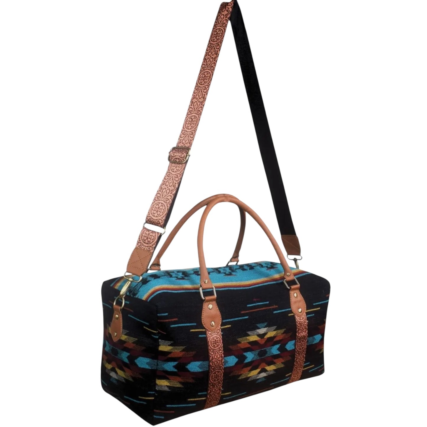 Black Aztec Travel Bag
