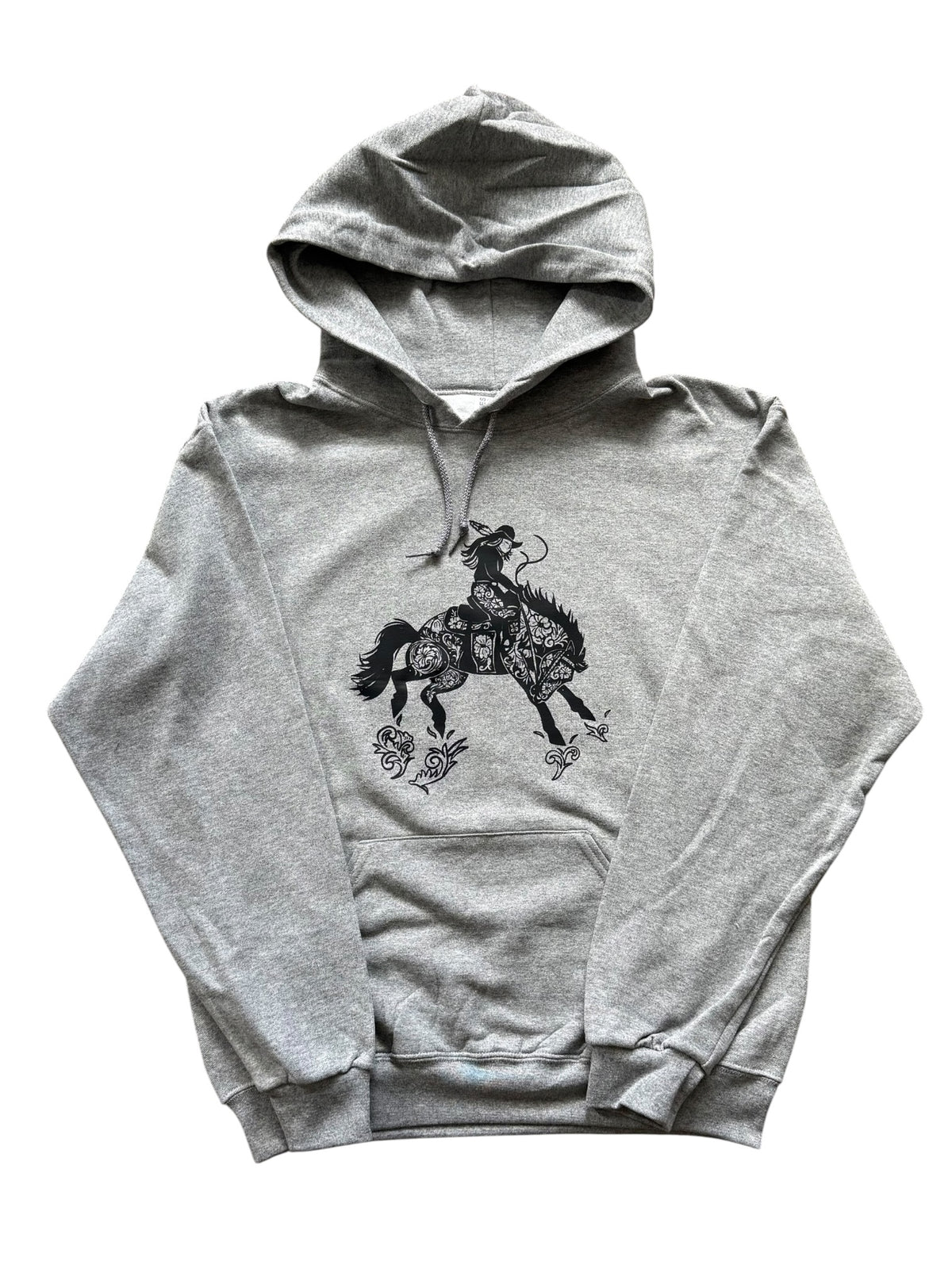 Tooled Bronc Grey Hoodie