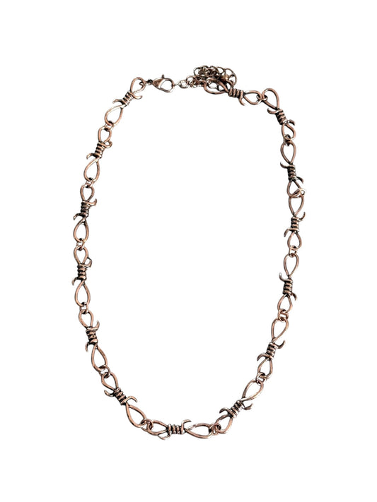 Copper Barbwire Necklace