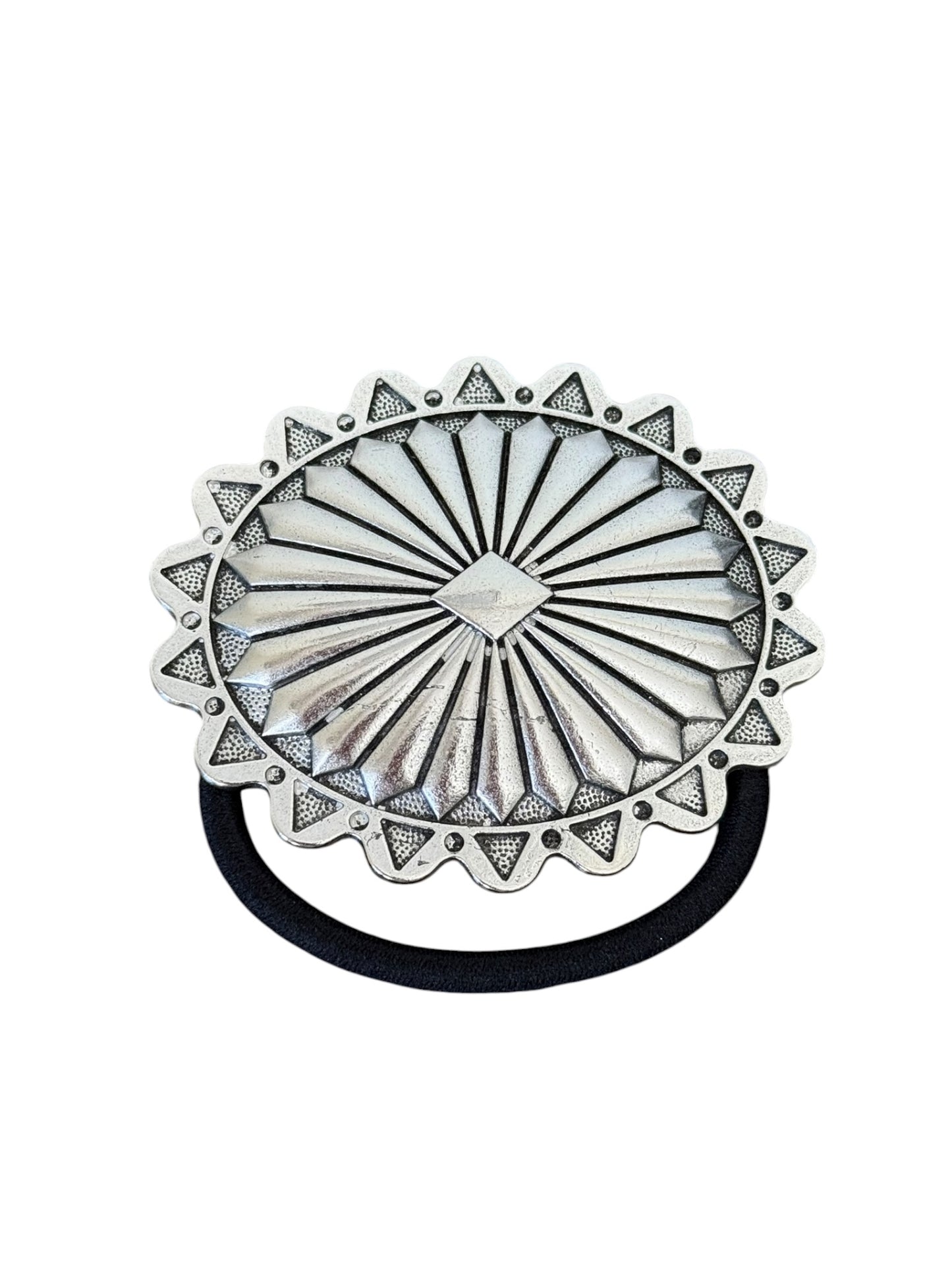 Silver Concho Hair Tie