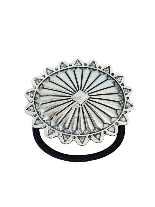 Silver Concho Hair Tie